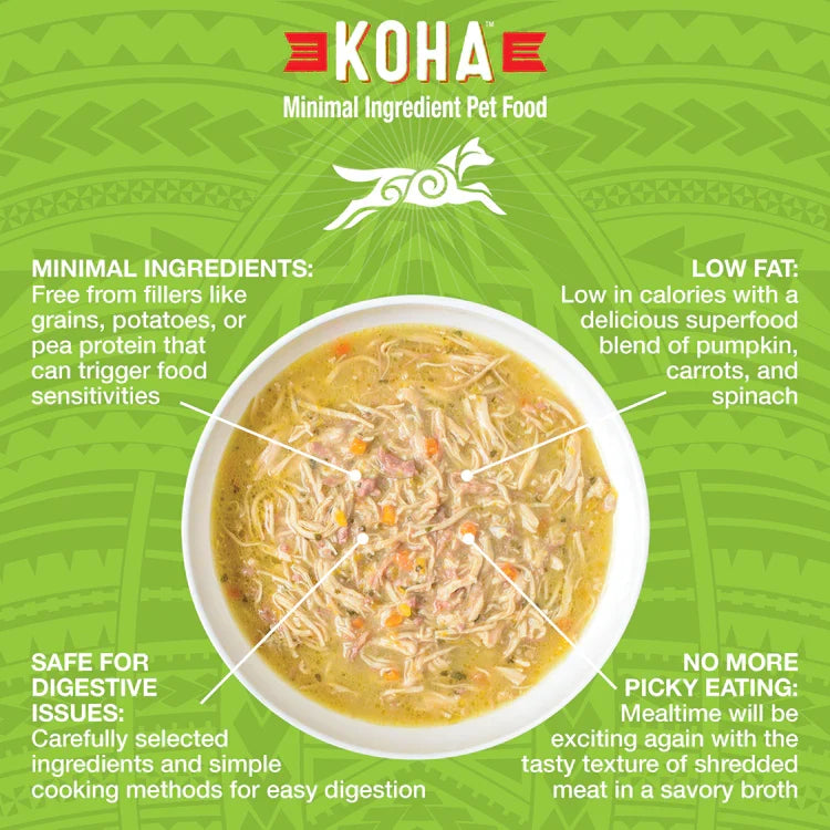 Koha Dog Grain Free Shredded Chicken And Duck 12.5oz. (Case of 12)