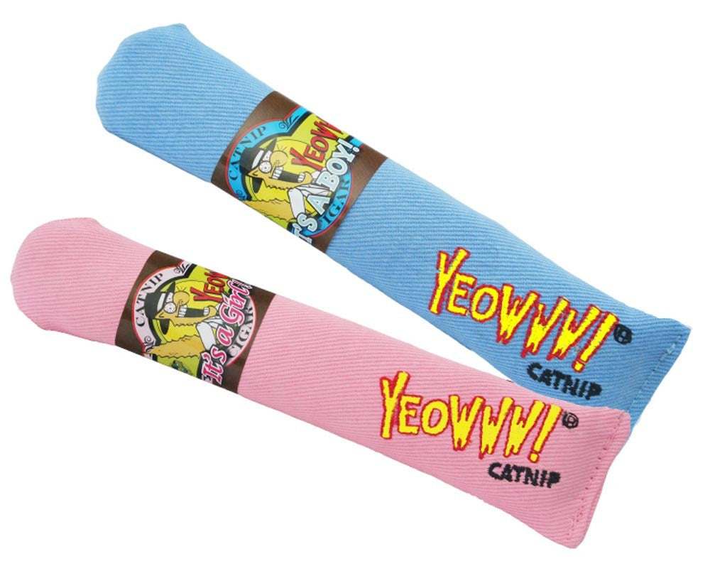Yeowww Big Baby Cigars Catnip Toy Blue, 7 in