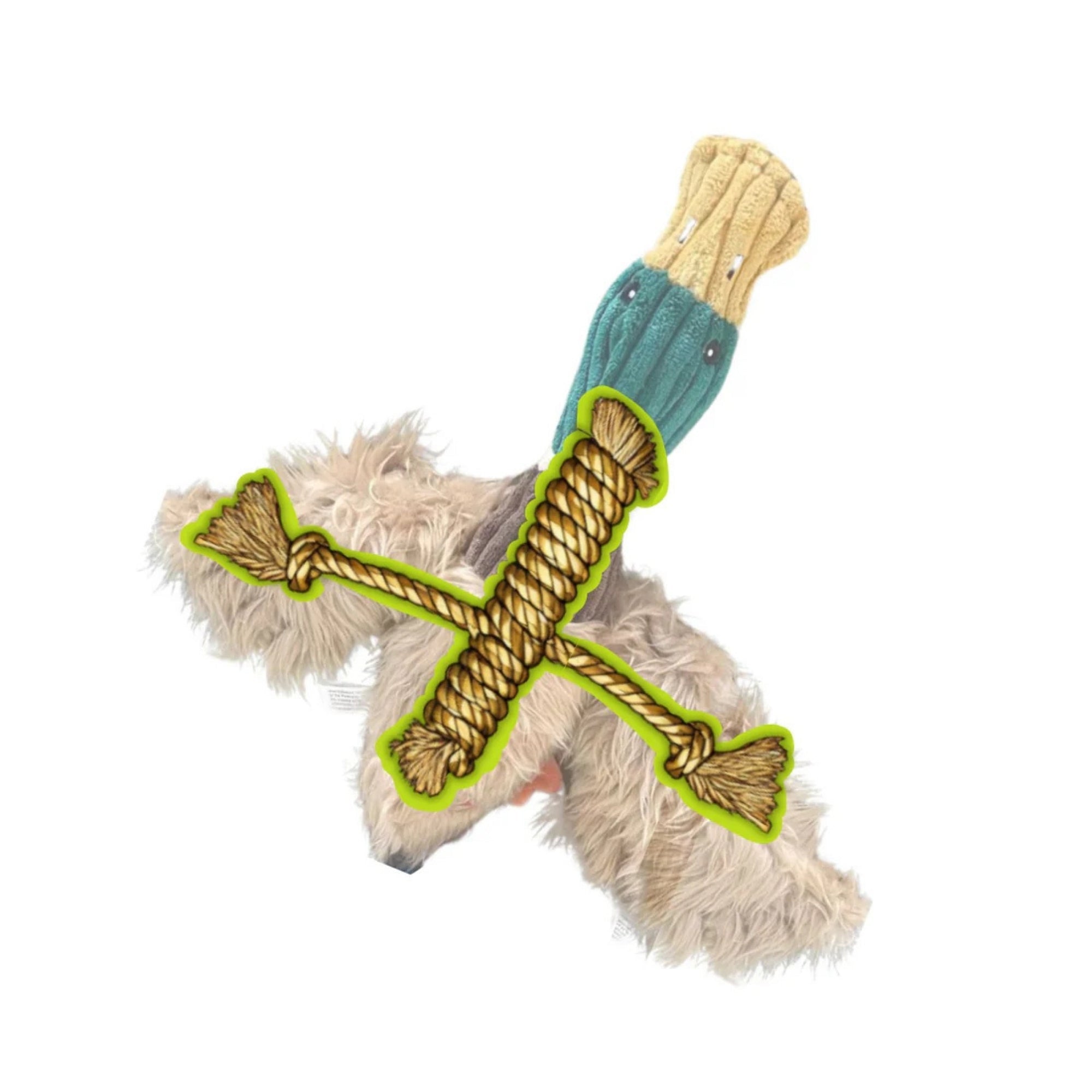 HuggleHounds Dog Rope X Brace Duck