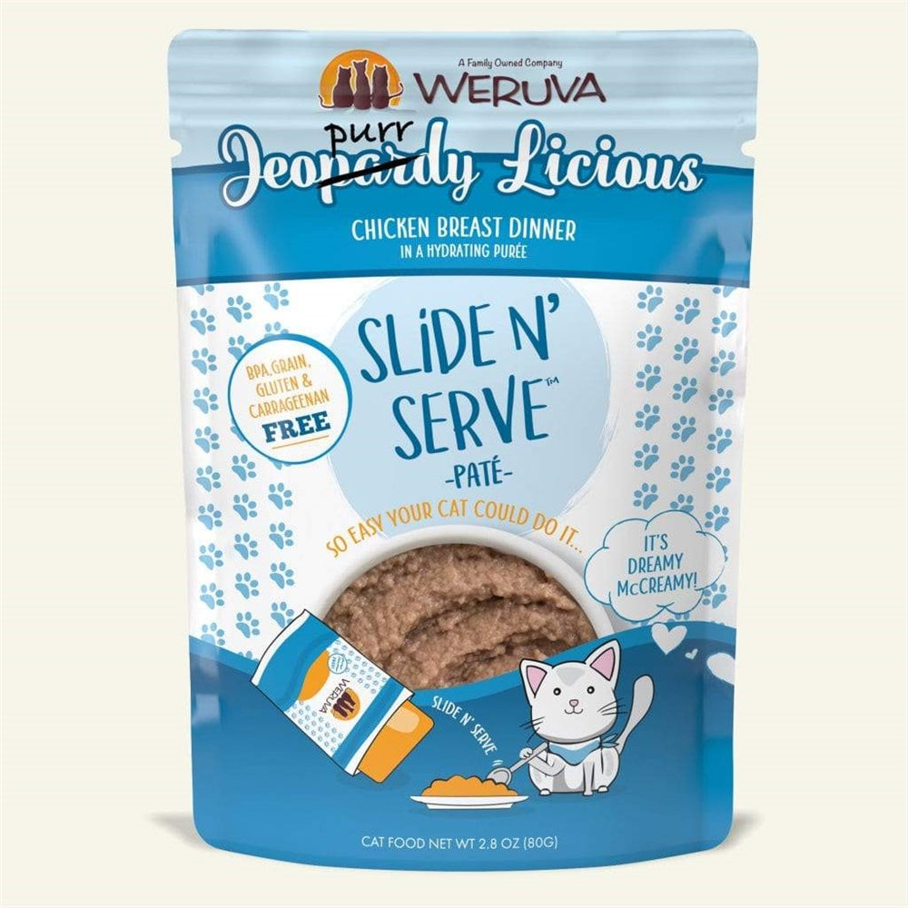 Weruva Jeopurrdy Licious Chicken Pate Wet Cat Food, 2.8 oz (Case of 12)