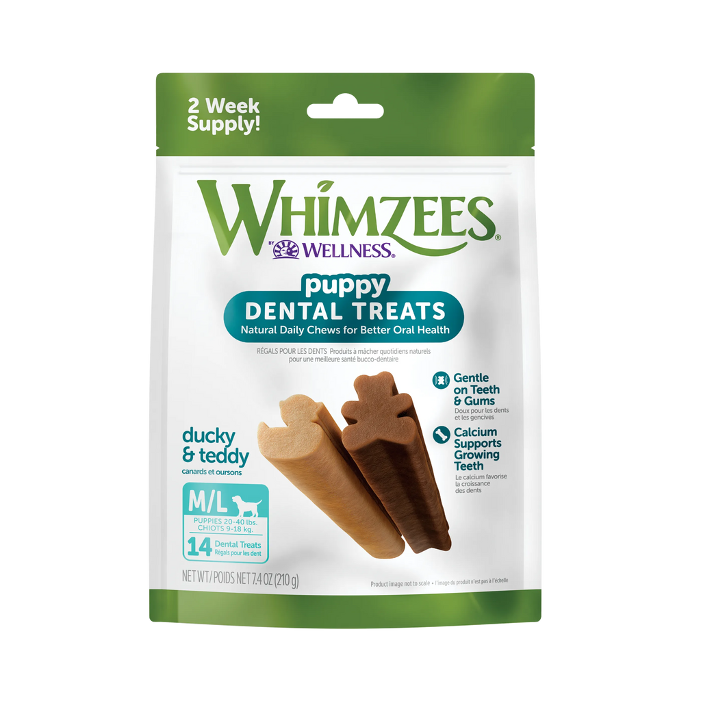 Whimzees Puppy Dental Chews, Medium/Large, 7.4 oz