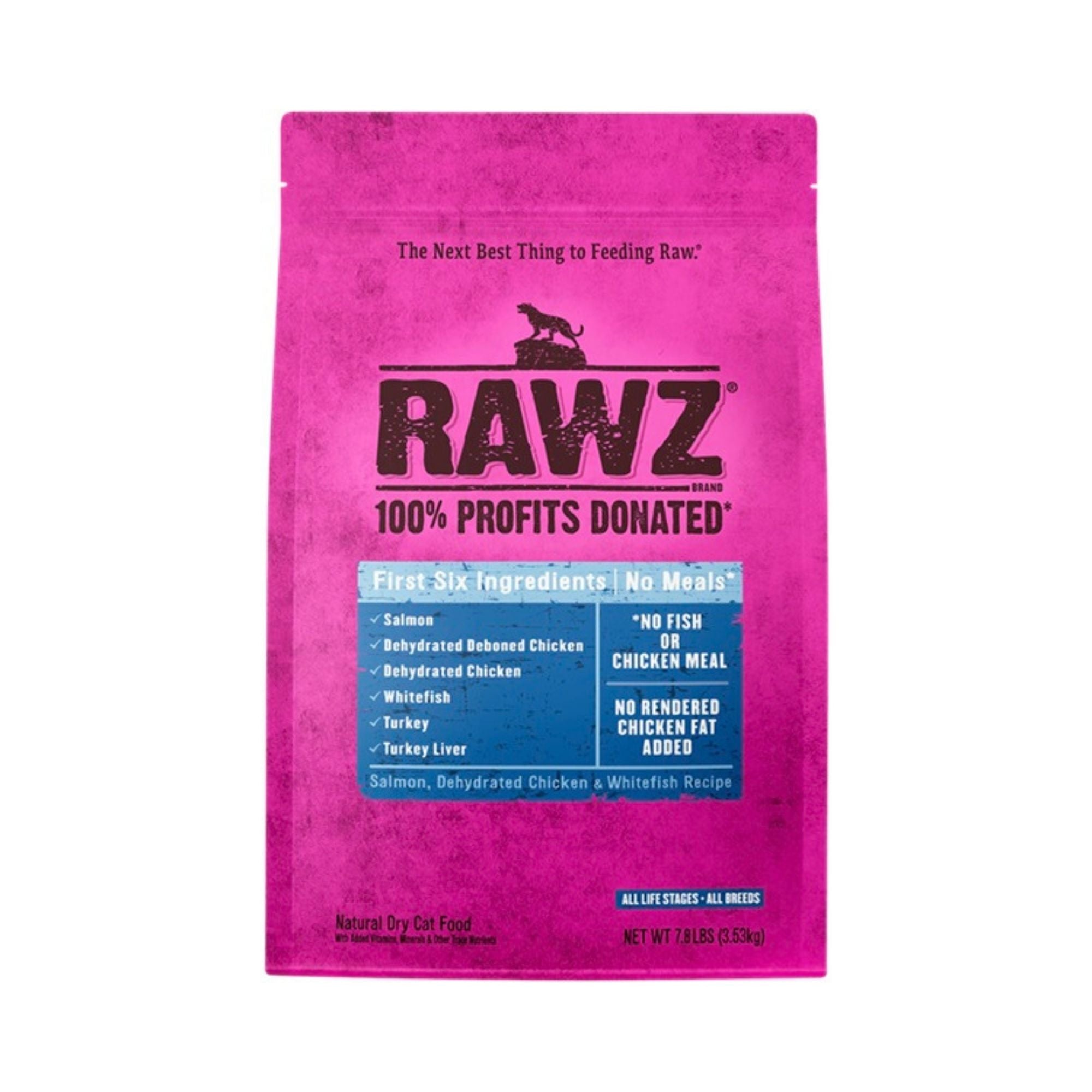 Rawz Cat Salmon Chicken Whitefish Meal Free 7.8Lb