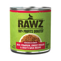 Rawz Shredded Dog Beef Pumpkin Sweet Potato Goat Milk 10oz. (Case of 12)