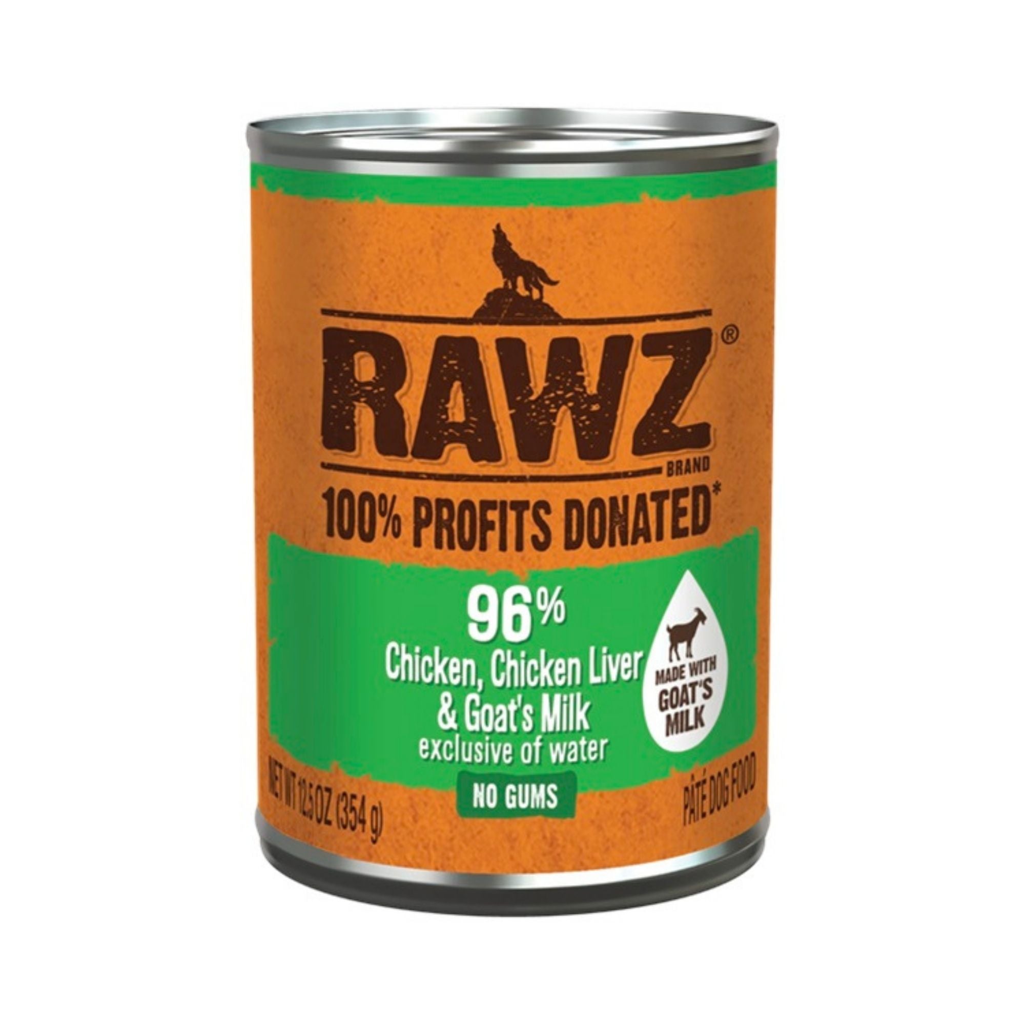 Rawz 96% Dog Chicken Chicken Liver Goat Milk Pate 12.5oz. (Case of 12)