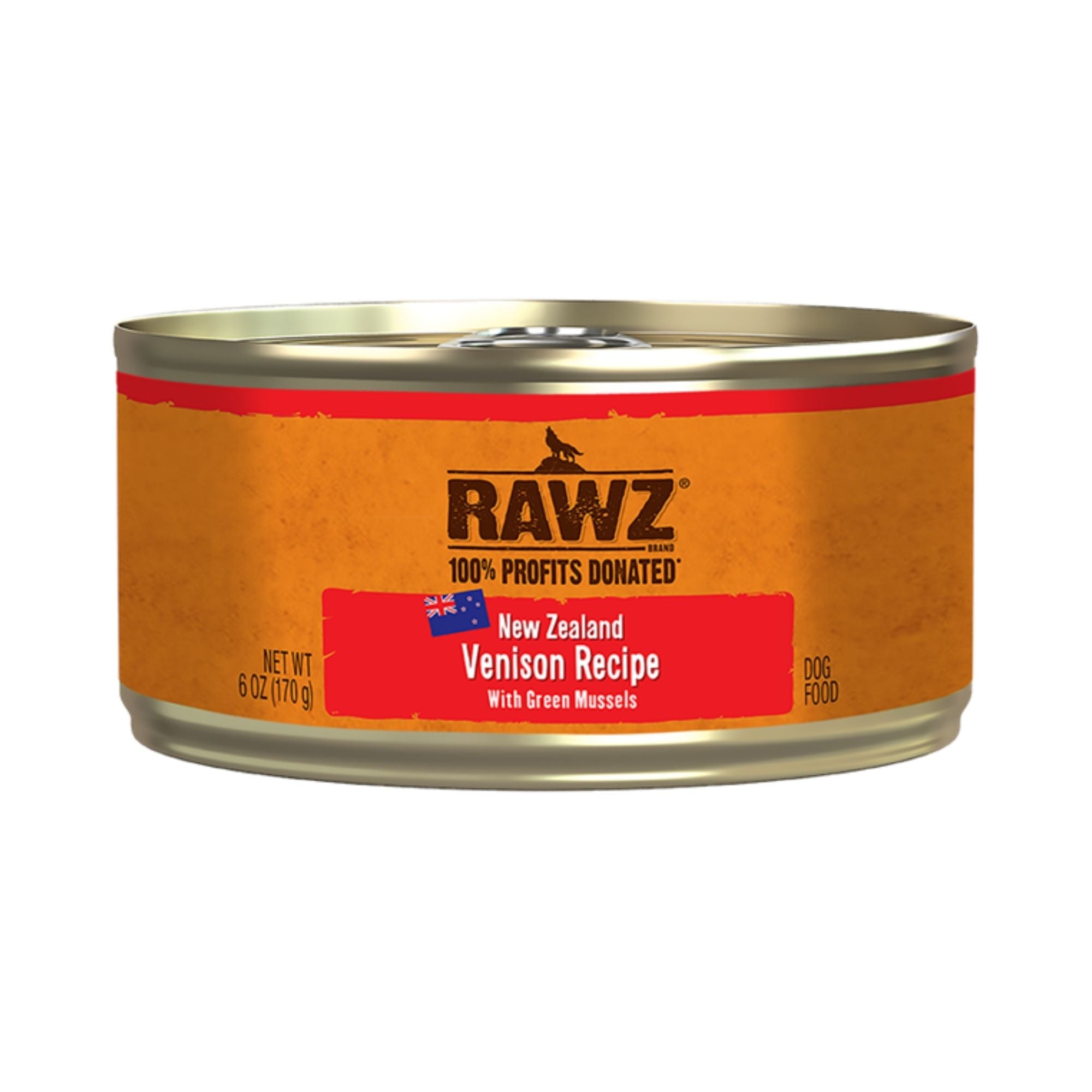 Rawz 94% Dog Venison Green Mussels Pate 6oz. (Case of 24)