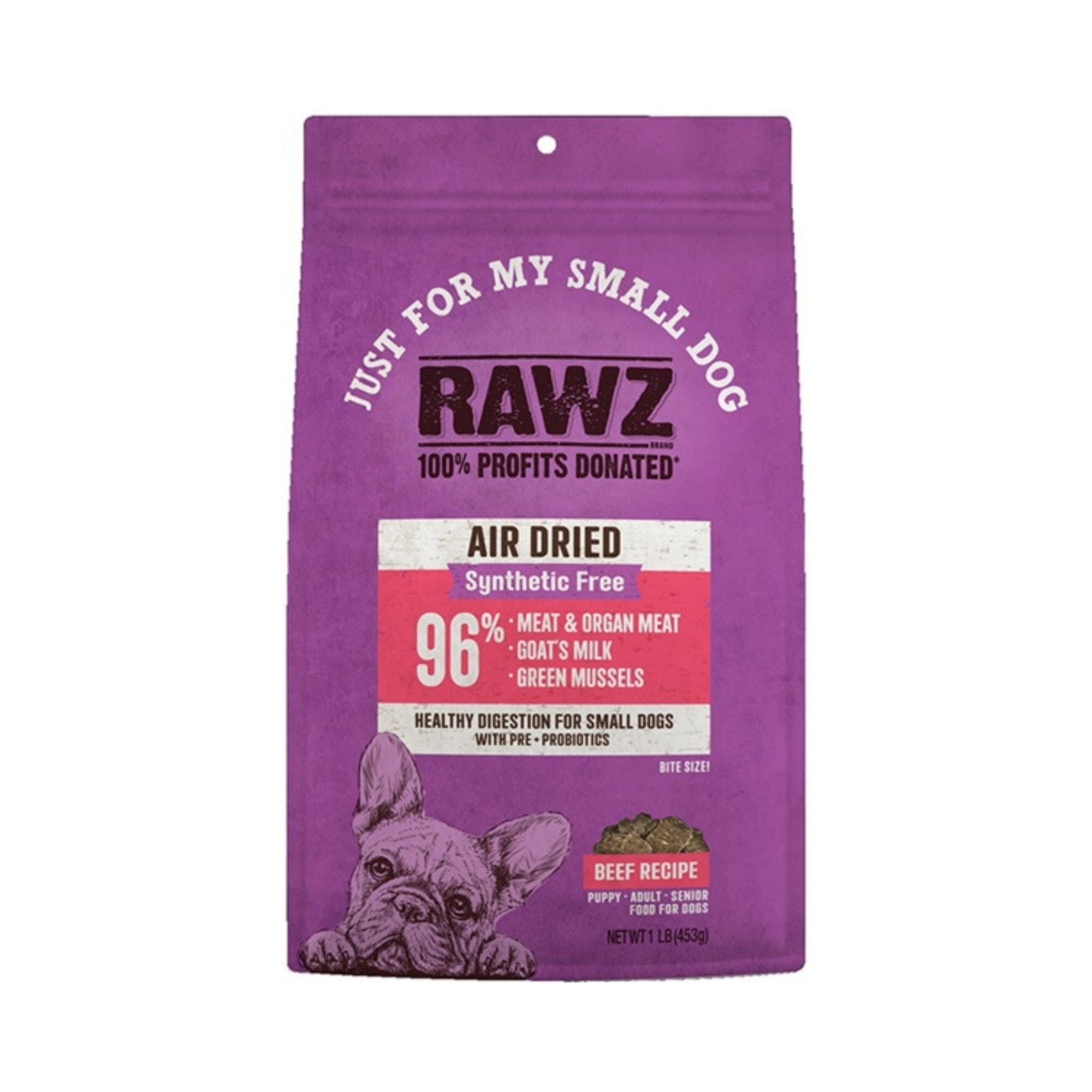 Rawz Just For My Small Dog Air Dried Beef 1Lb