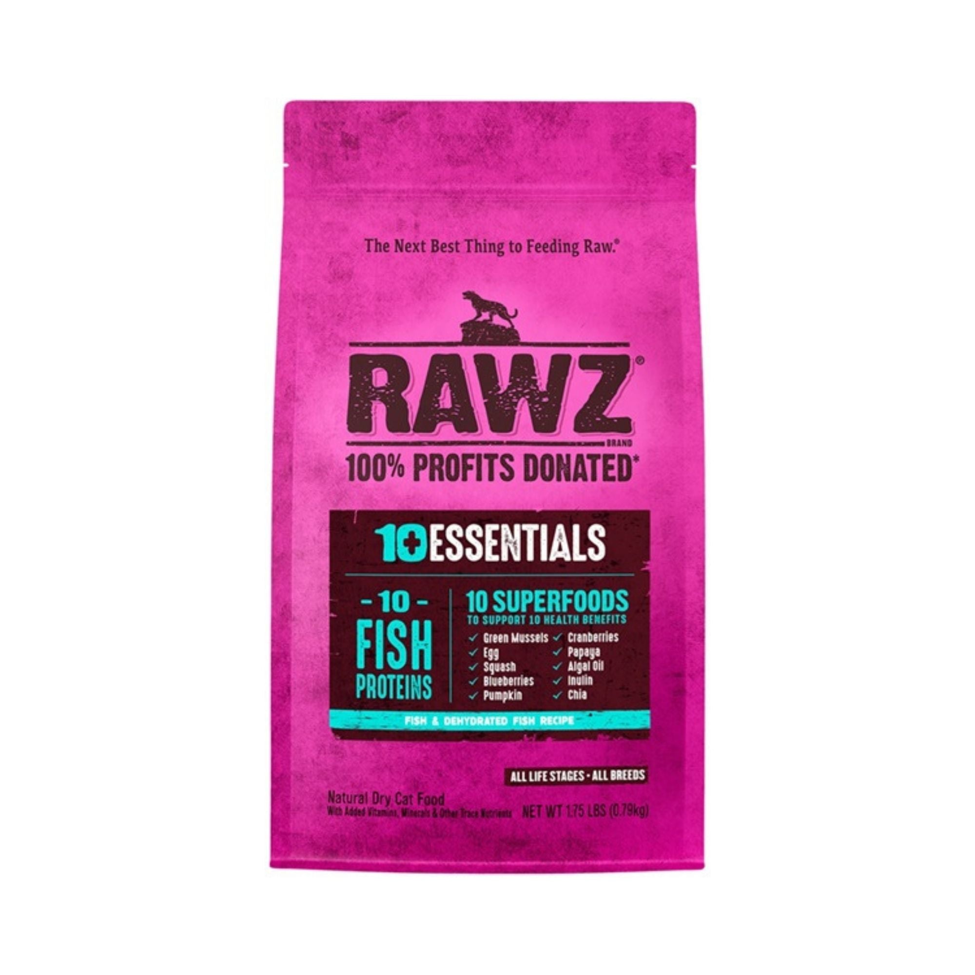 Rawz 10 Essentials Cat Fish & Dehydrated Fish 1.75Lb
