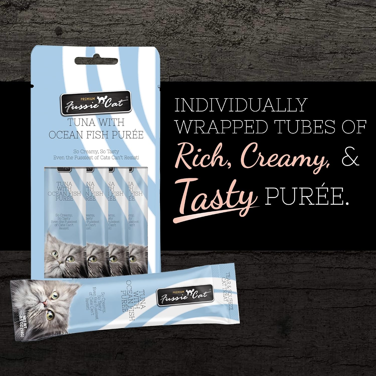 Fussie Cat Tuna with Ocean Fish Puree Treat