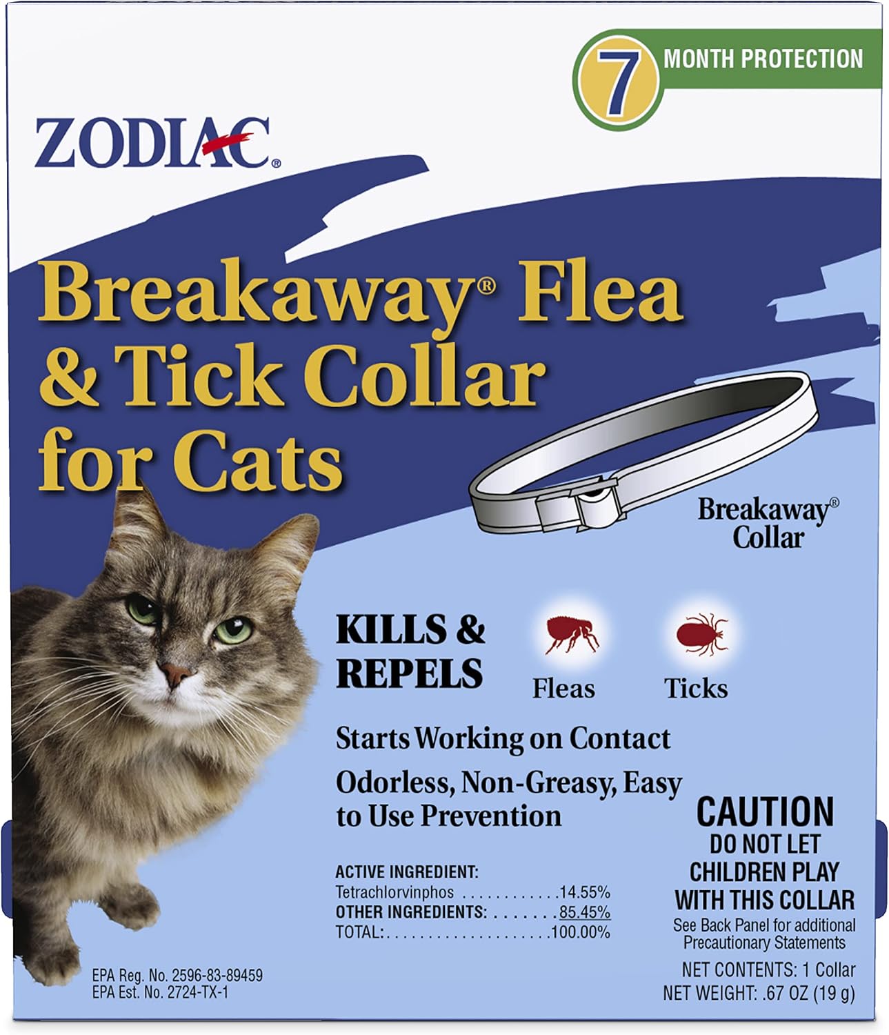 Zodiac Breakaway Flea & Tick Collar for Cats
