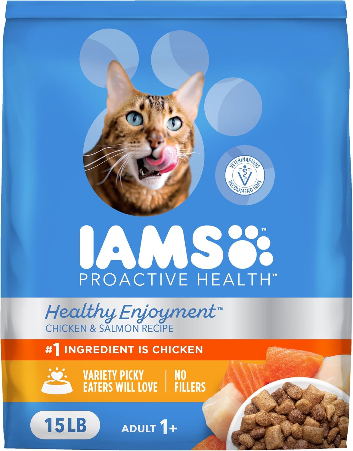 IAMS Healthy Enjoyment Dry Cat Food Chicken & Salmon