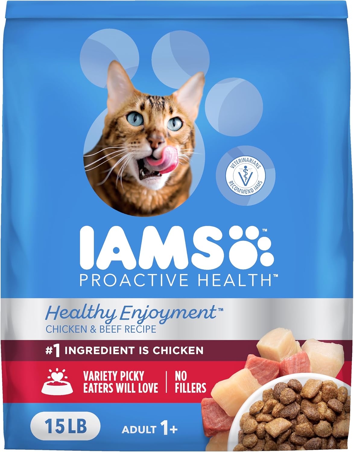 IAMS Healthy Enjoyment Dry Cat Food Chicken & Beef