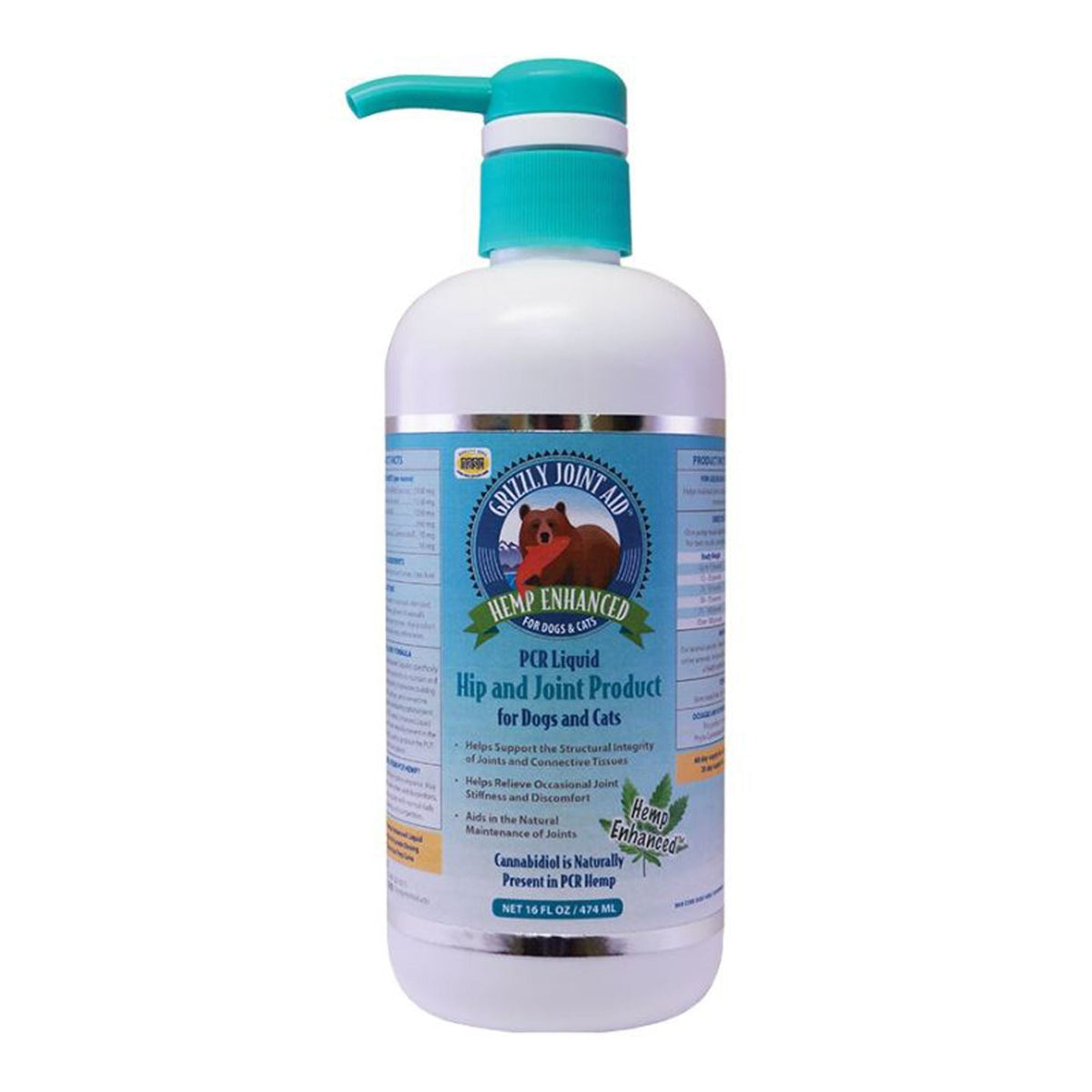 Grizzly Dog Cat Pcr Joint Aid Liquid 16oz.