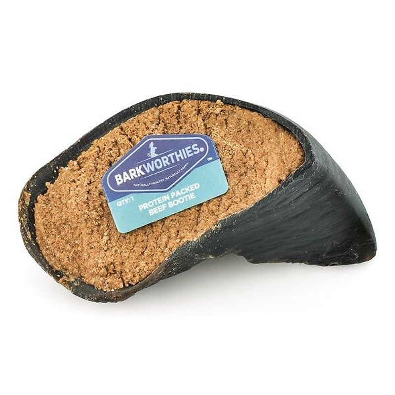 Barkworthies Protein Packed Beef Bootie Dog Treat Beef Bully, 20ea/One Size