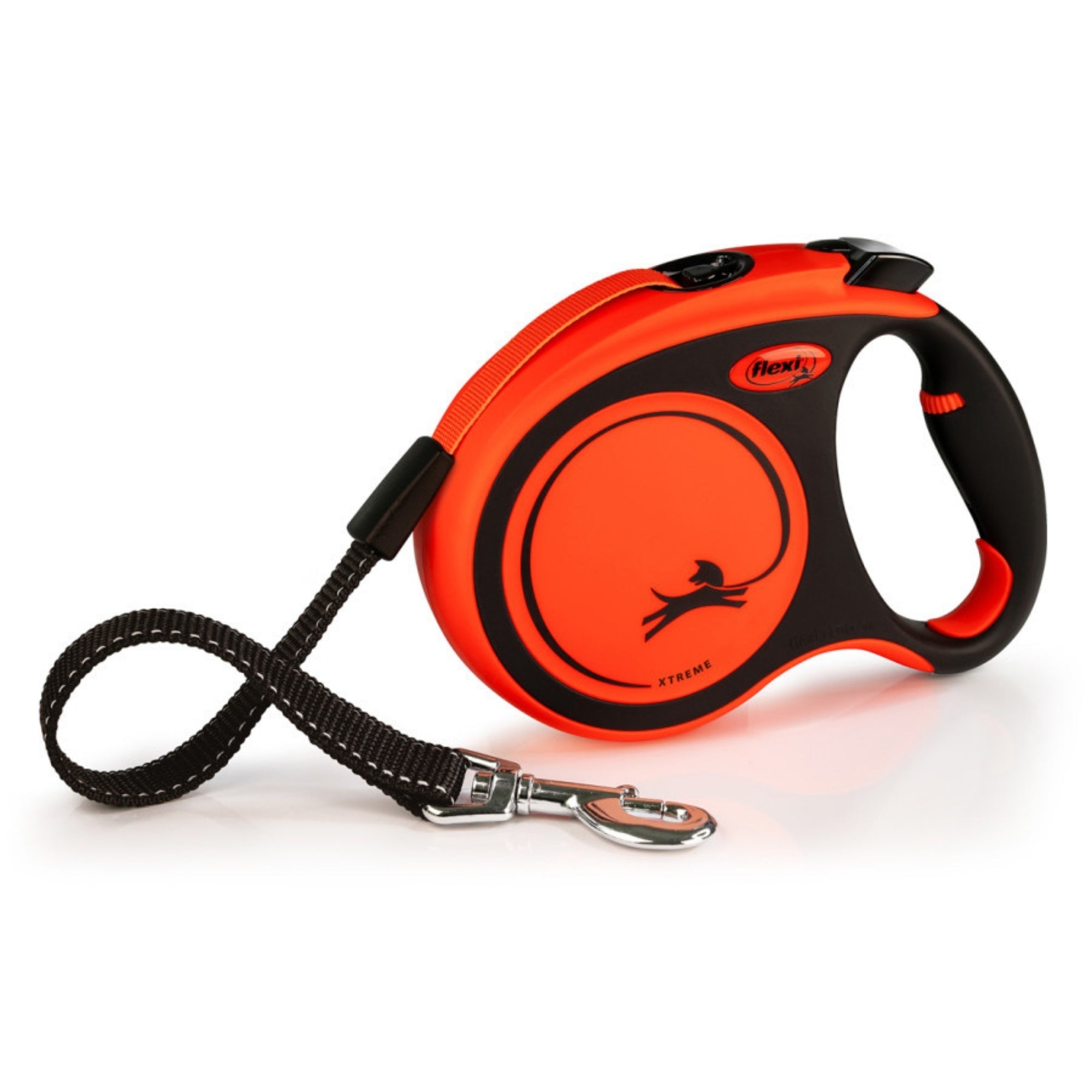 Flexi Xtreme Retractable Leash Orange Black, Sm, 16 Ft