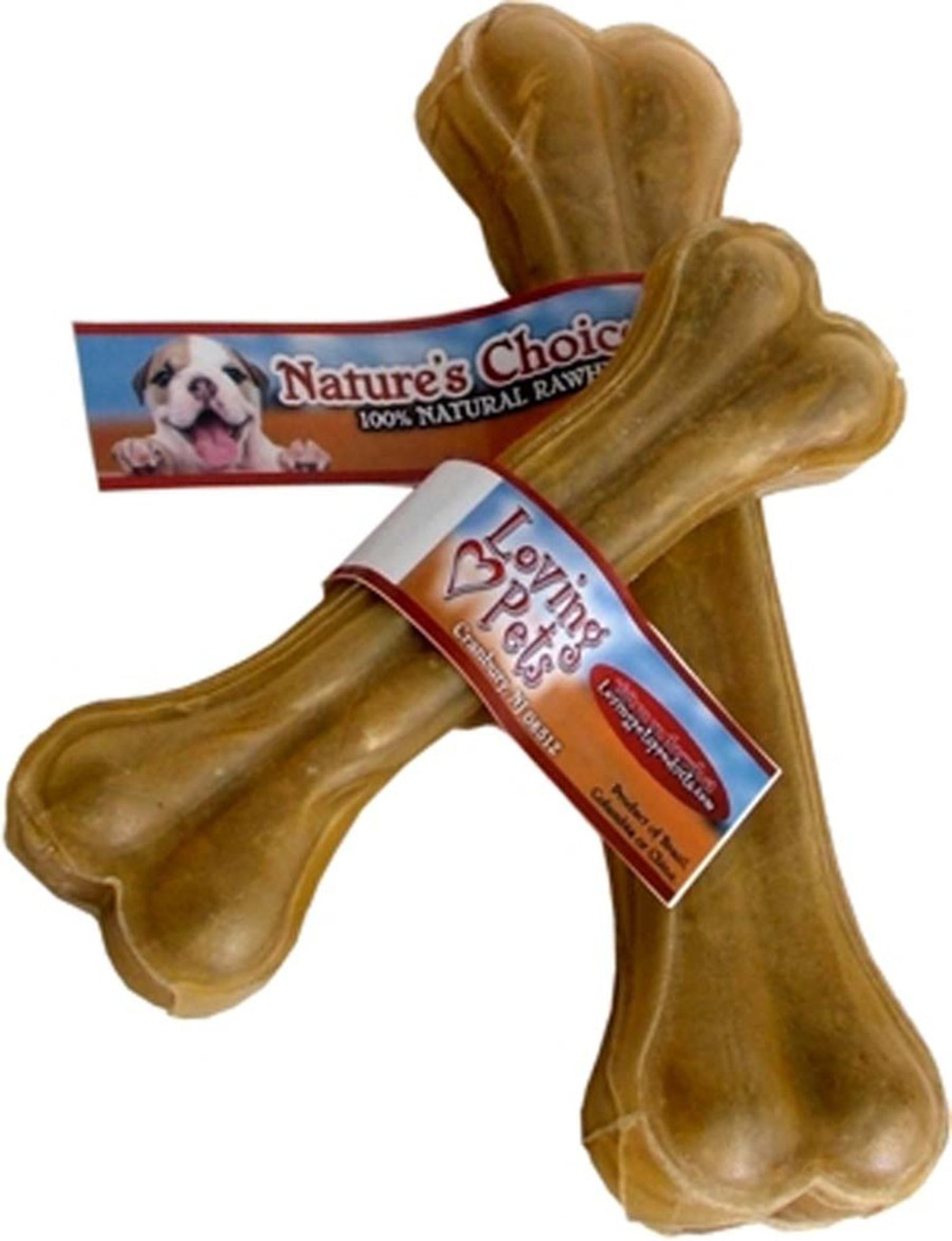 Loving Pets Pressed Rawhide Bone Dog Treat 10ea/6 in