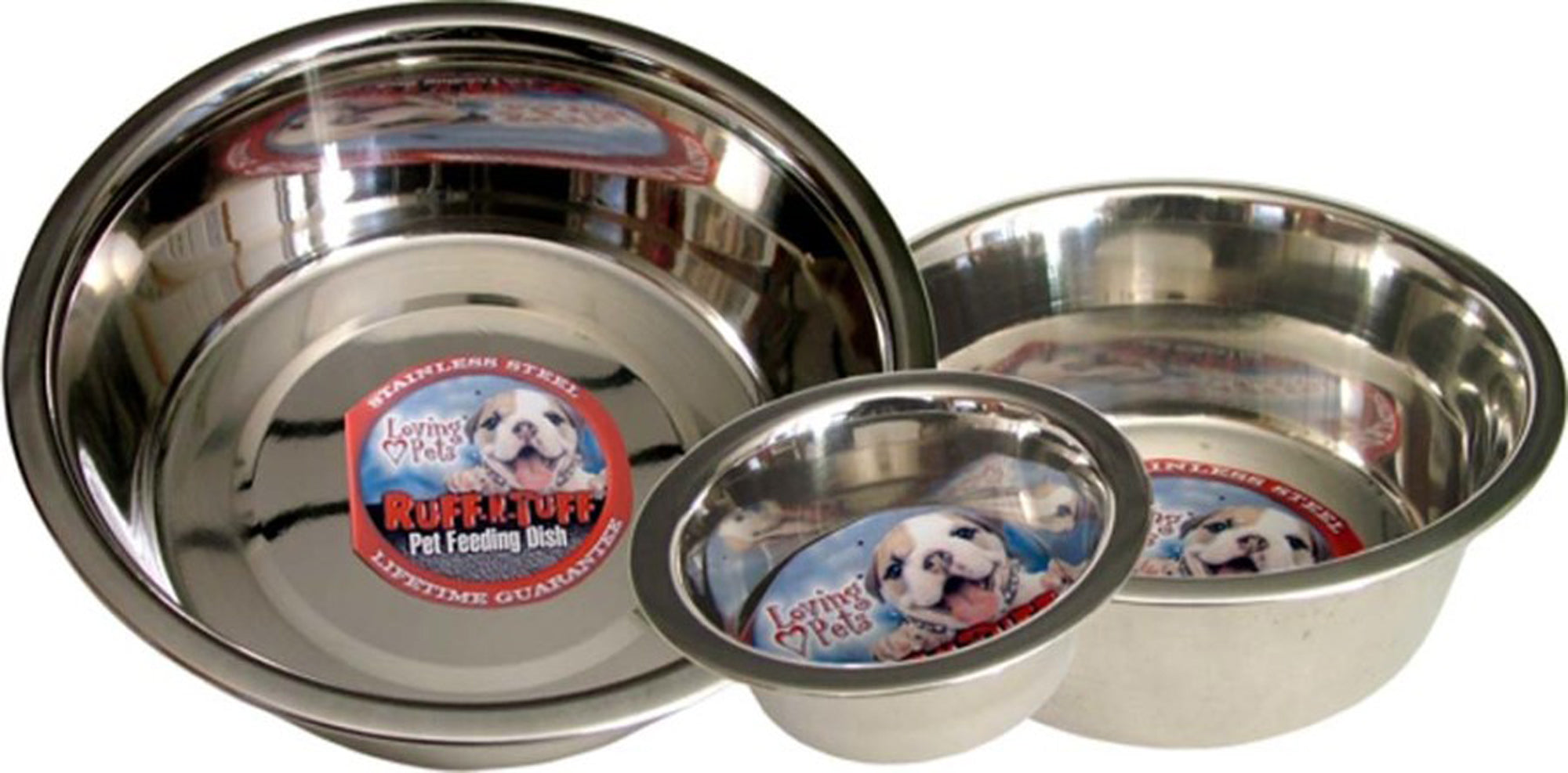 Loving Pets Traditional Stainless Steel Dog Bowl Silver, 1ea/1 qt