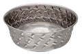 Loving Pets Diamond Plate Bowls with Non Skid Bottom Dog Dish Bowl Silver, 1ea/1 pt