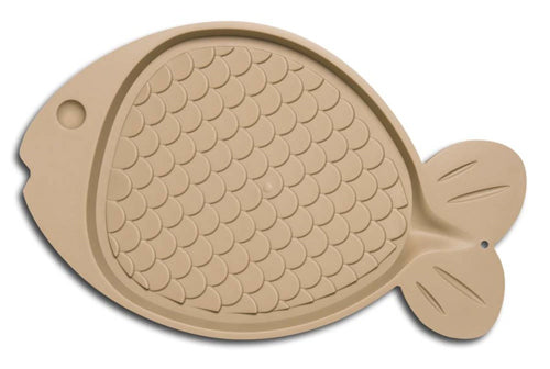 Loving Pets SpillProof Fish Shaped Cat Mat Tan
