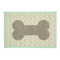 Loving Pets Bella Fashion Mats Geometric Bone, Aqua, 1ea