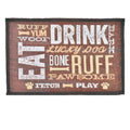 Loving Pets Fashion Mat Dog Day Expressions Brown, White, Tan, 1ea