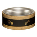 Loving Pets Black Label Wooden Ring Dog Bowl  Holder 1ea/2 qt
