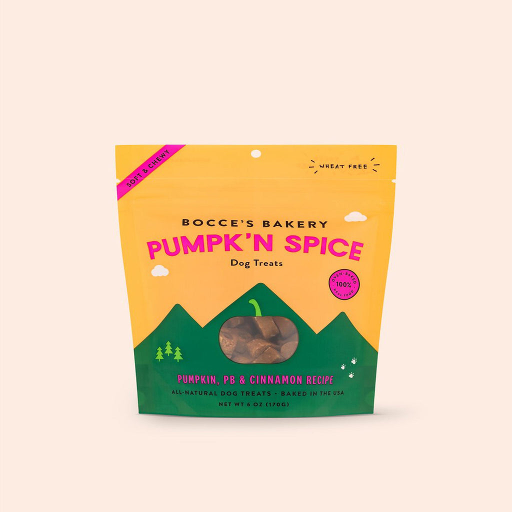 Bocce's Bakery Soft & Chewy Pumpkin Spice Dog Treats, 6 oz