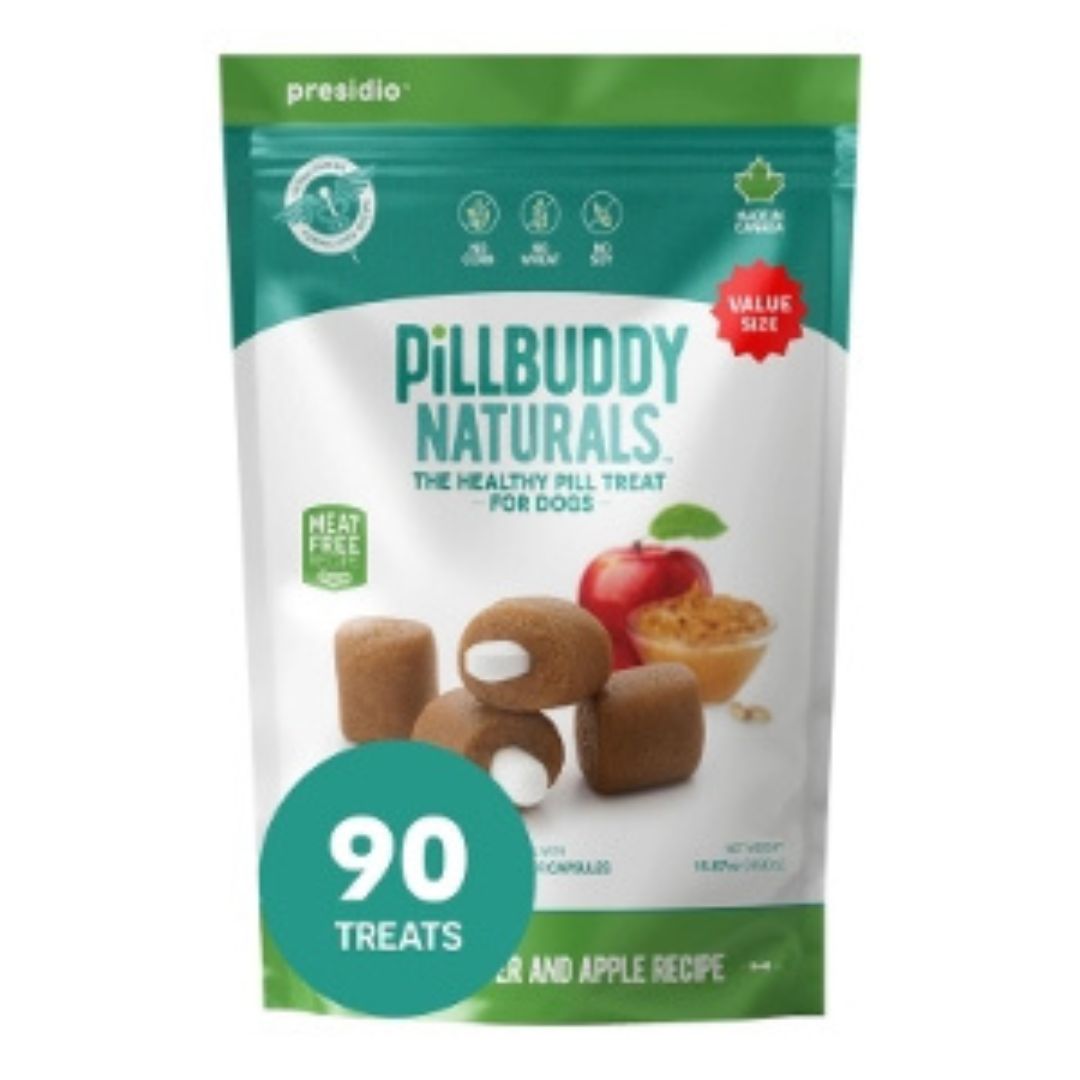 Presidio Dog Pill Buddy Natural Peanut Butter & Apple 90 Count