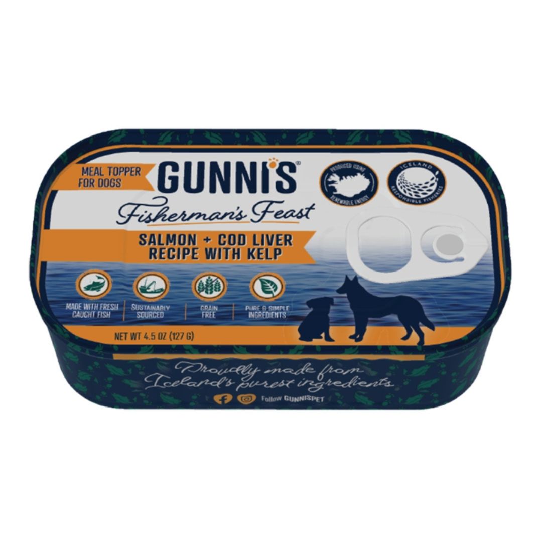 Gunnis Dog Salmon Cod Liver 4.5Oz 12 Pack