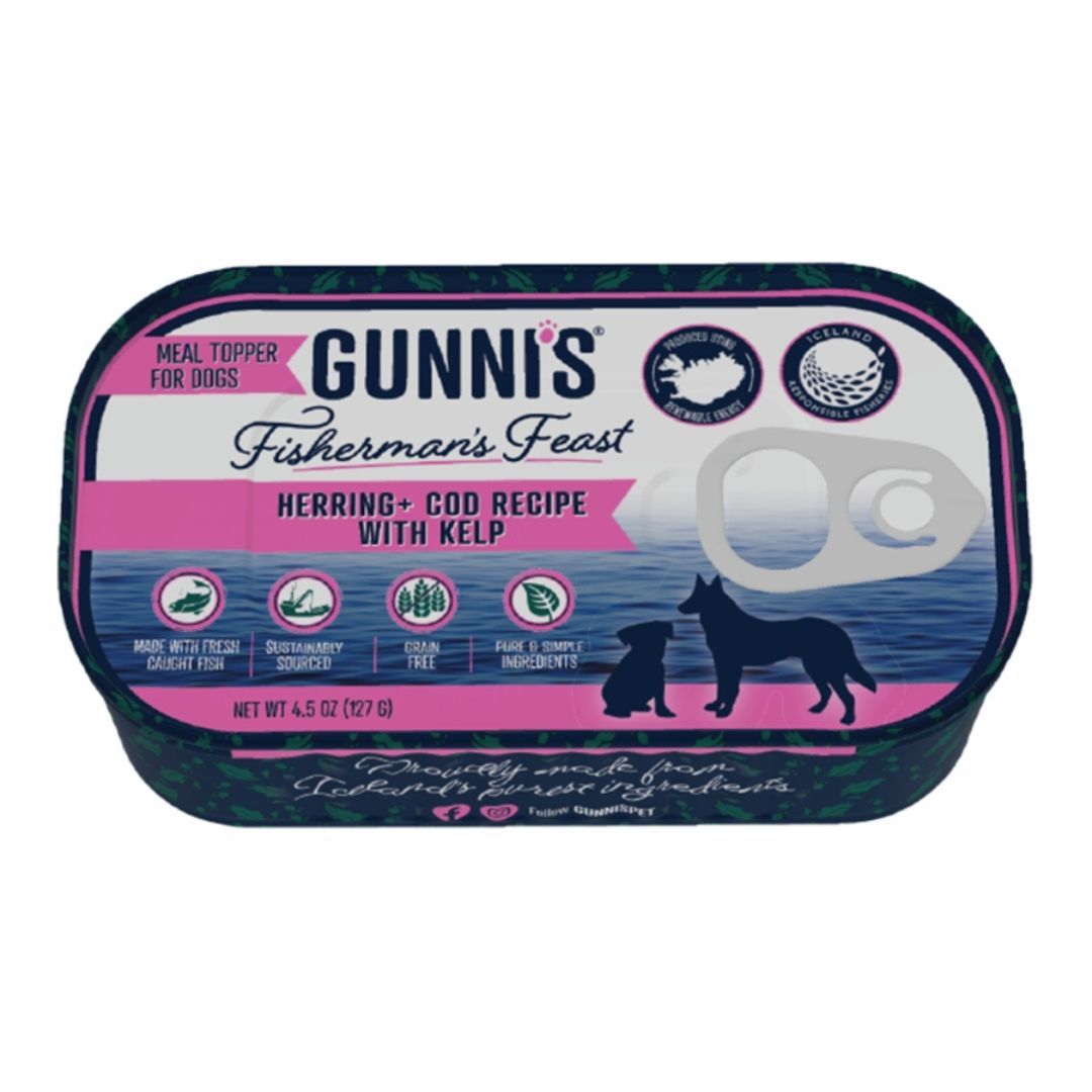 Gunnis Dog Herring Cod 4.5Oz 12 Pack
