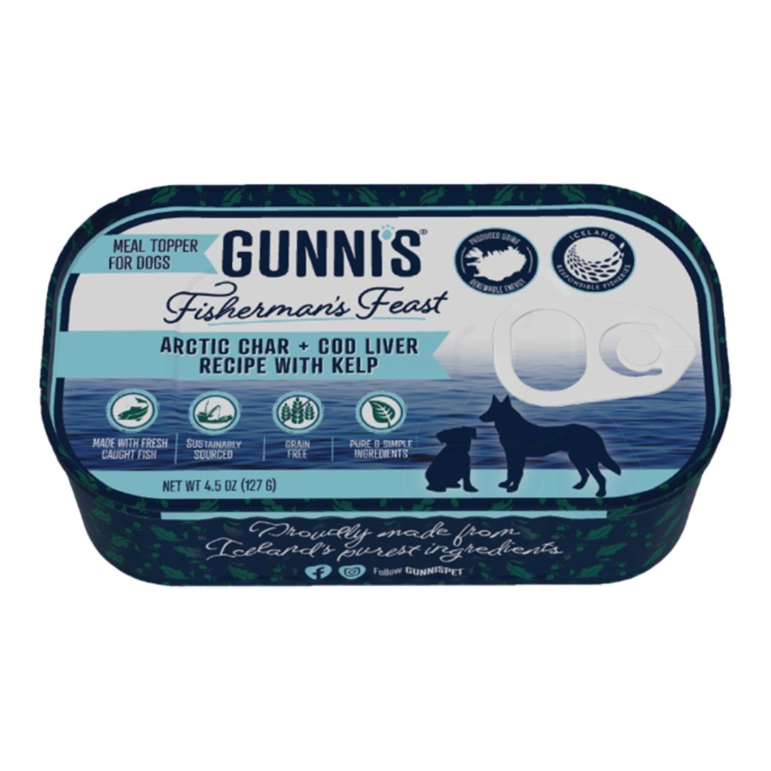 Gunnis Dog Artic Char Cod Liver 4.5Oz 12 Pack