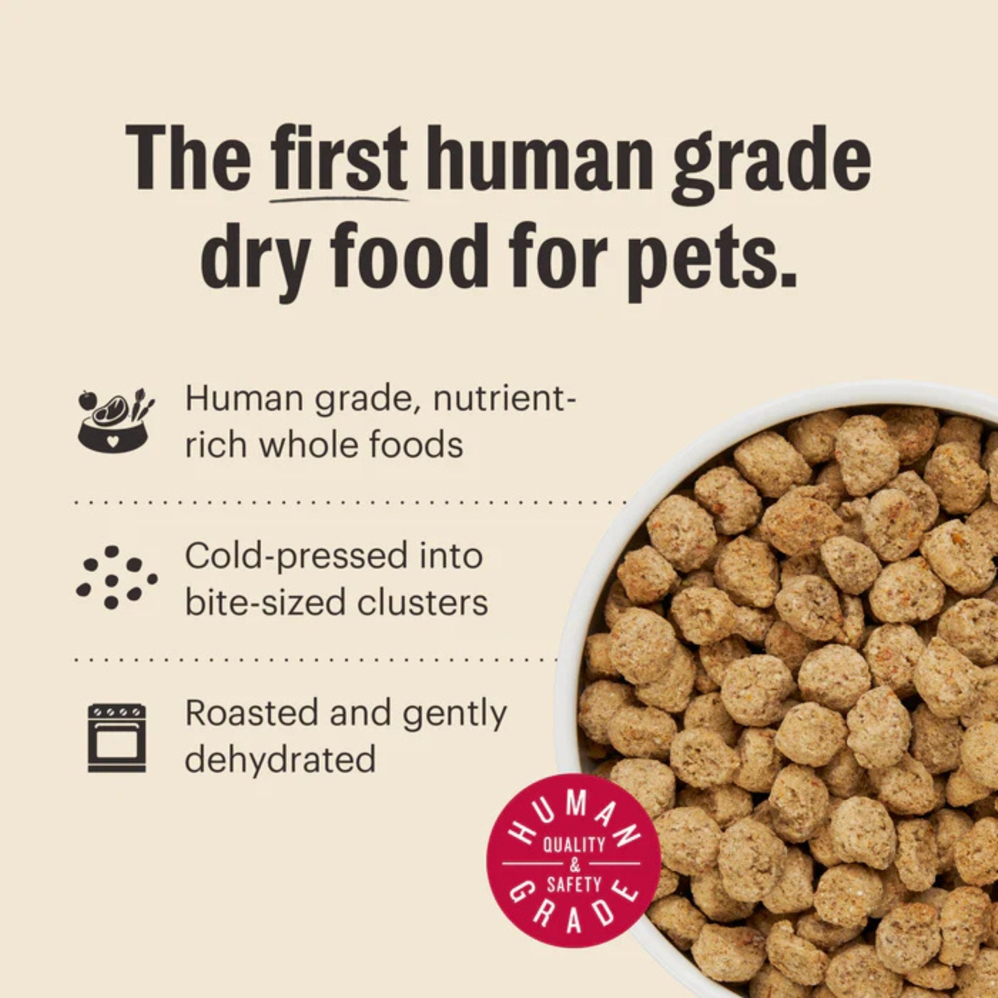 The Honest Kitchen Clusters Chicken & Oat Dry Dog Food, 5 lb