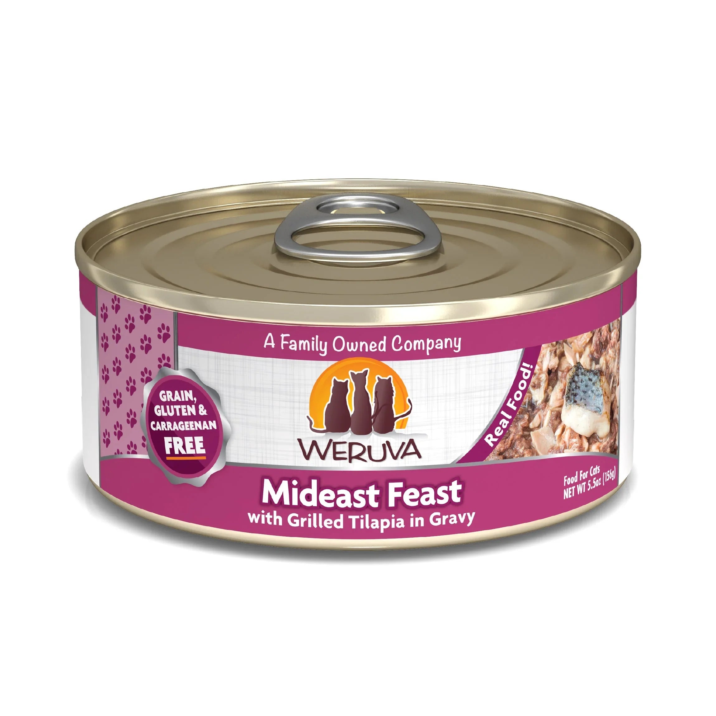 Weruva Mideast Feast Grilled Tilapia Wet Cat Food, 5.5 oz (Case of 24)