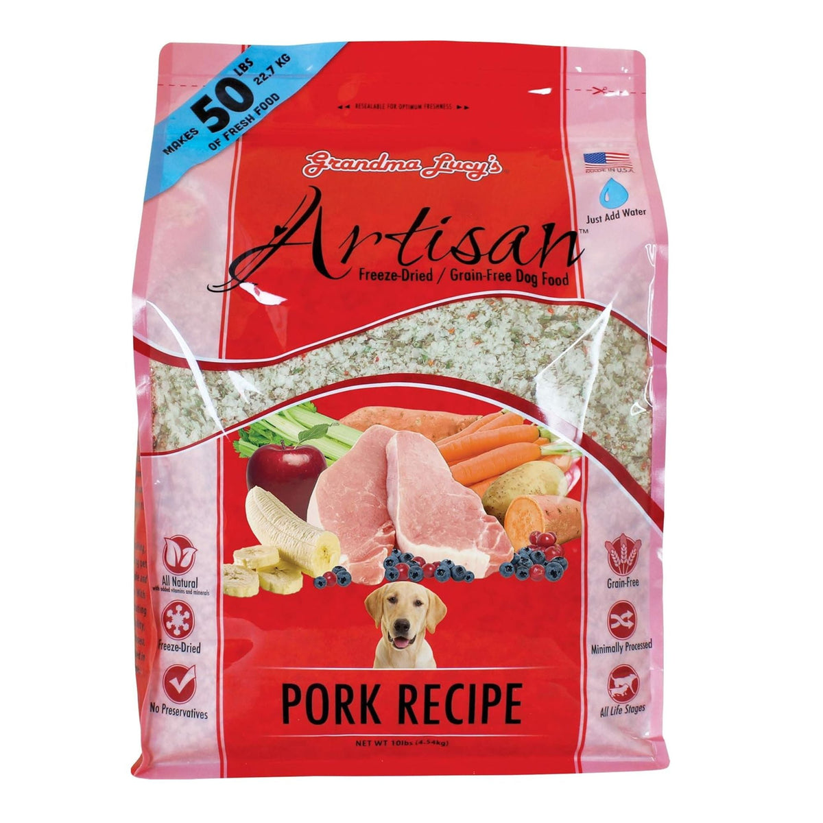 Grandma Lucys Dog Artisian Grain Free Pork 10 Lbs.