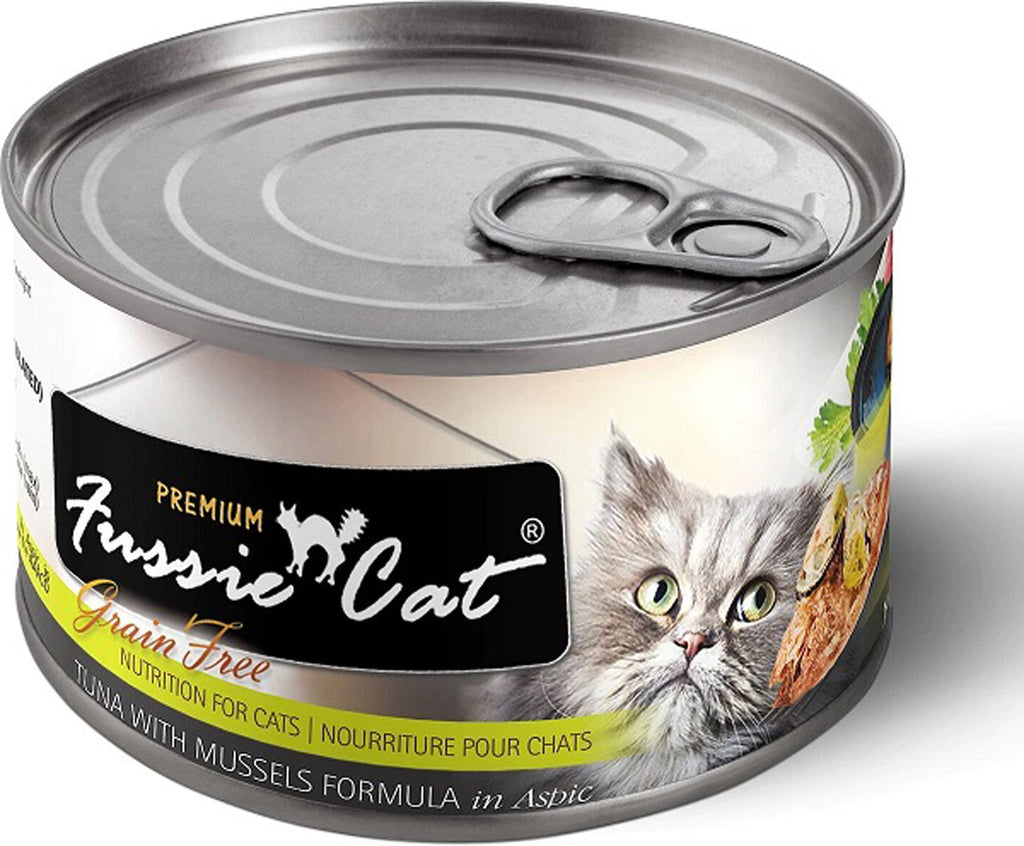 Fussie Cat Premium Tuna with Mussels Wet Cat Food, 5.5 oz (Case of 24)