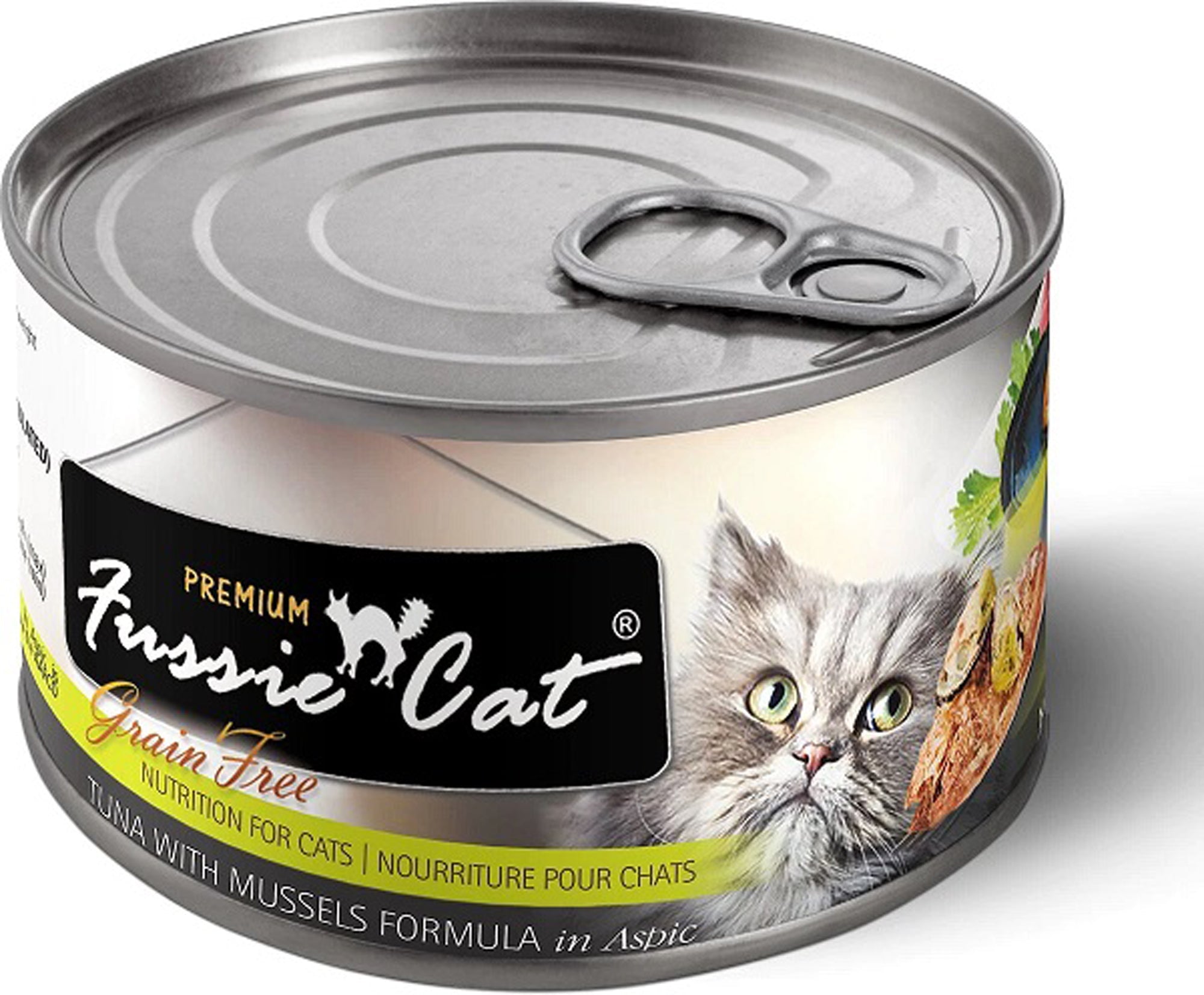 Fussie Cat Premium Tuna with Mussels Wet Cat Food, 5.5 oz (Case of 24)