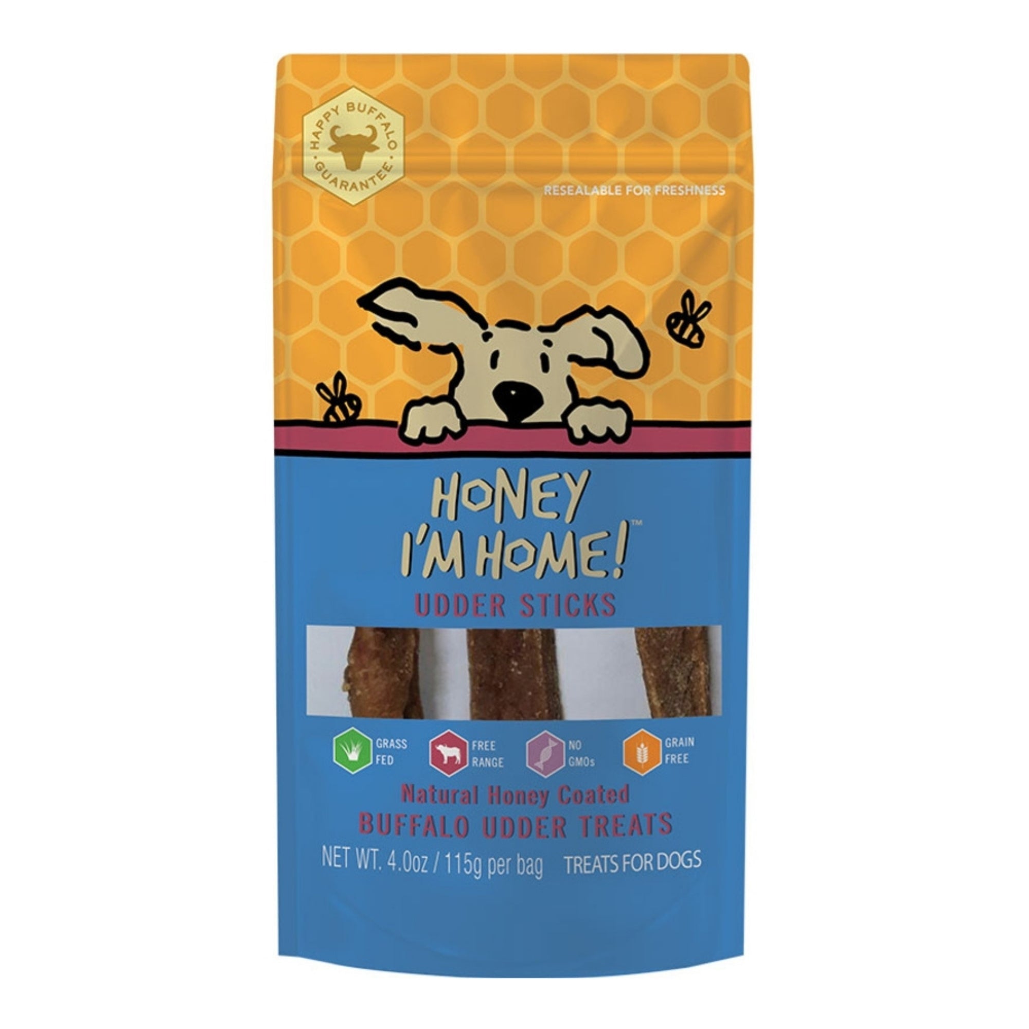 Honey I'm Home Dog Buffalo Udder Sticks 4oz.