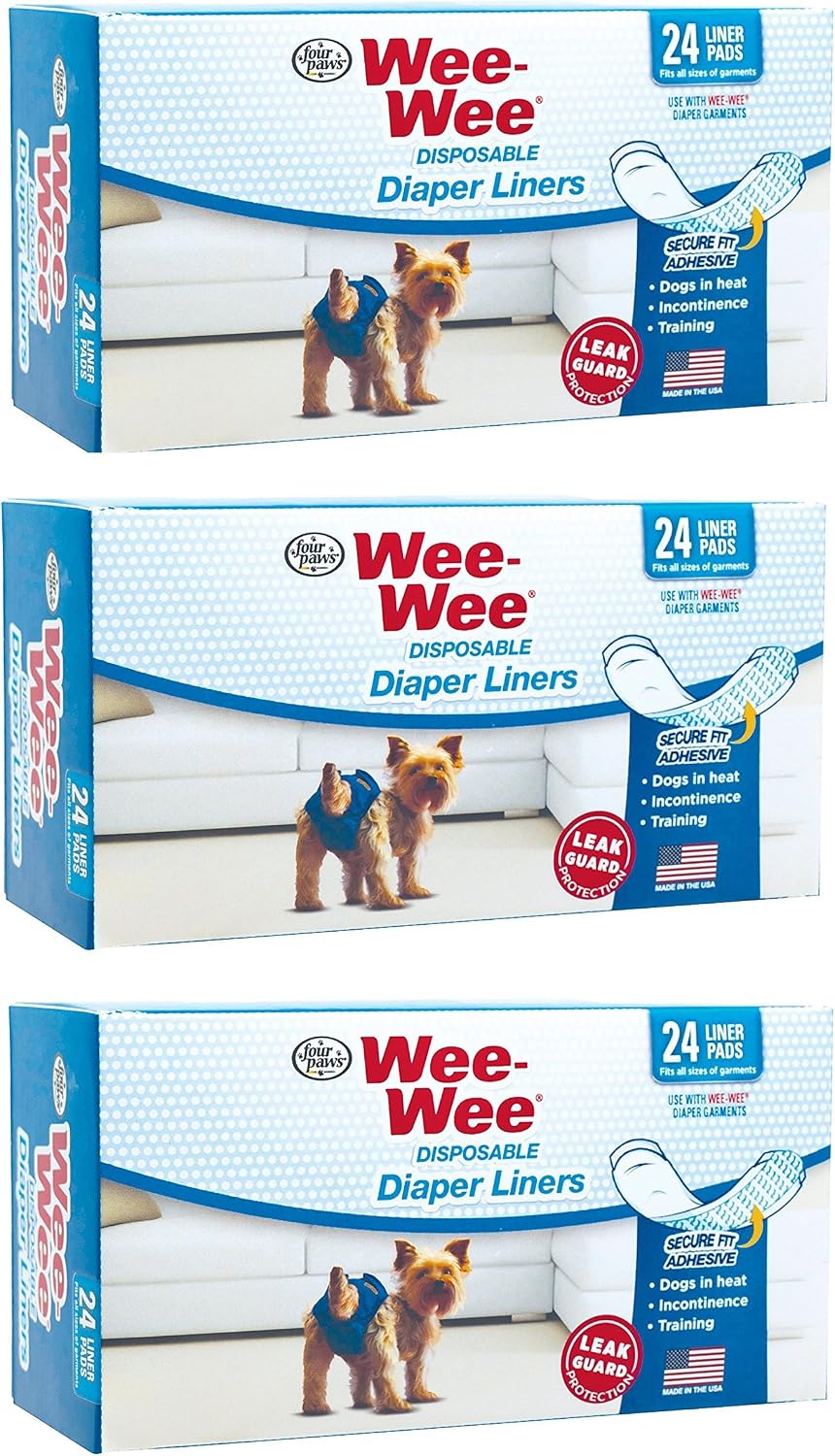Four Paws Wee-Wee Dog Diaper Garment Pads
