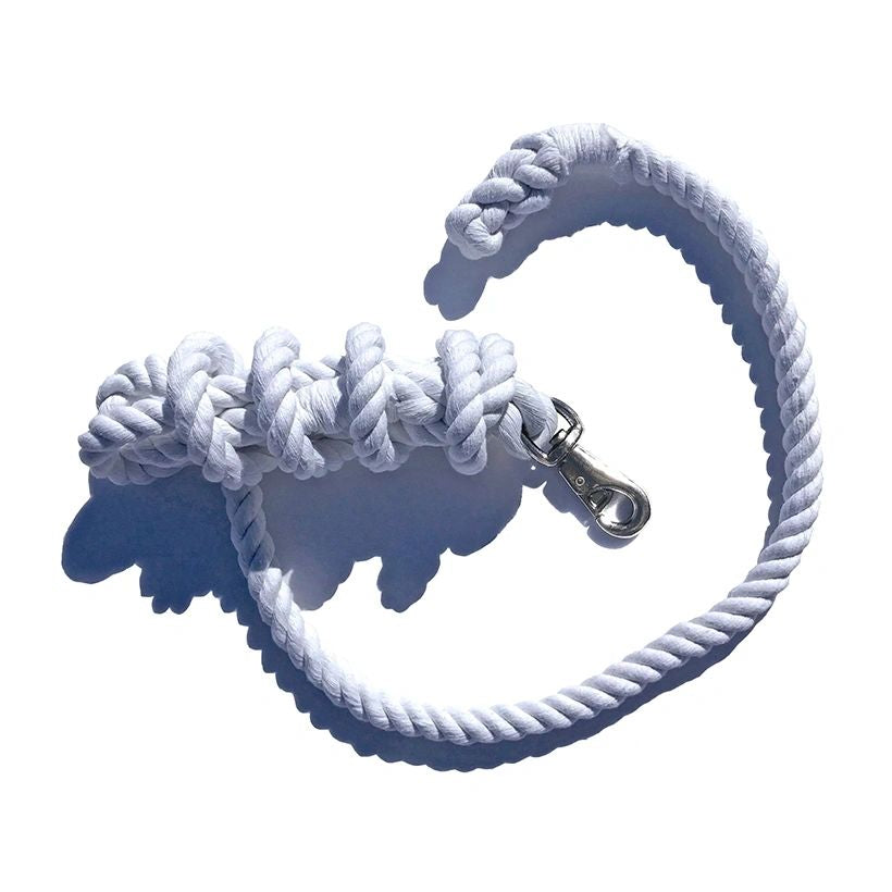Cotton Lead Rope 3/4" x 10', Nickel Plated Bull Snap