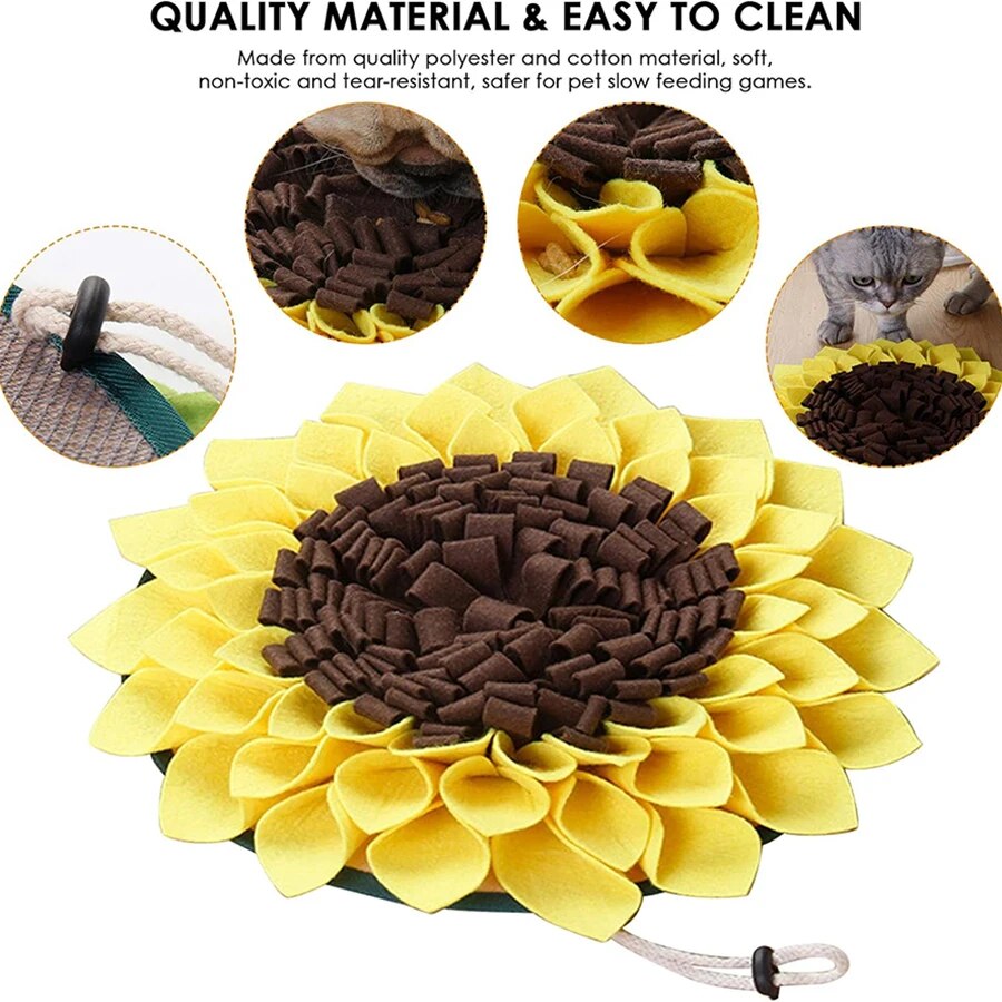 Sunflower Snuffle Mat Foraging Feeder