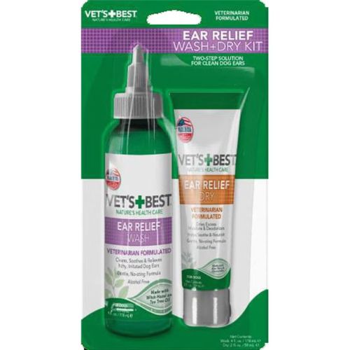 VET'S BEST EAR RELIEF WASH & DRY FOR DOGS