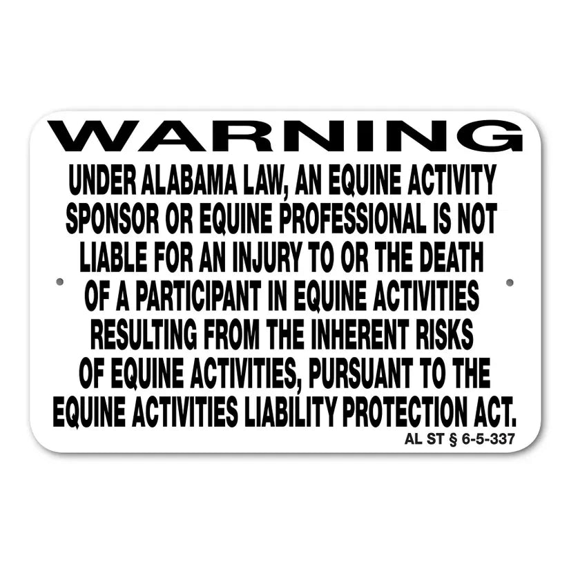 Equine Liability Signs A - G