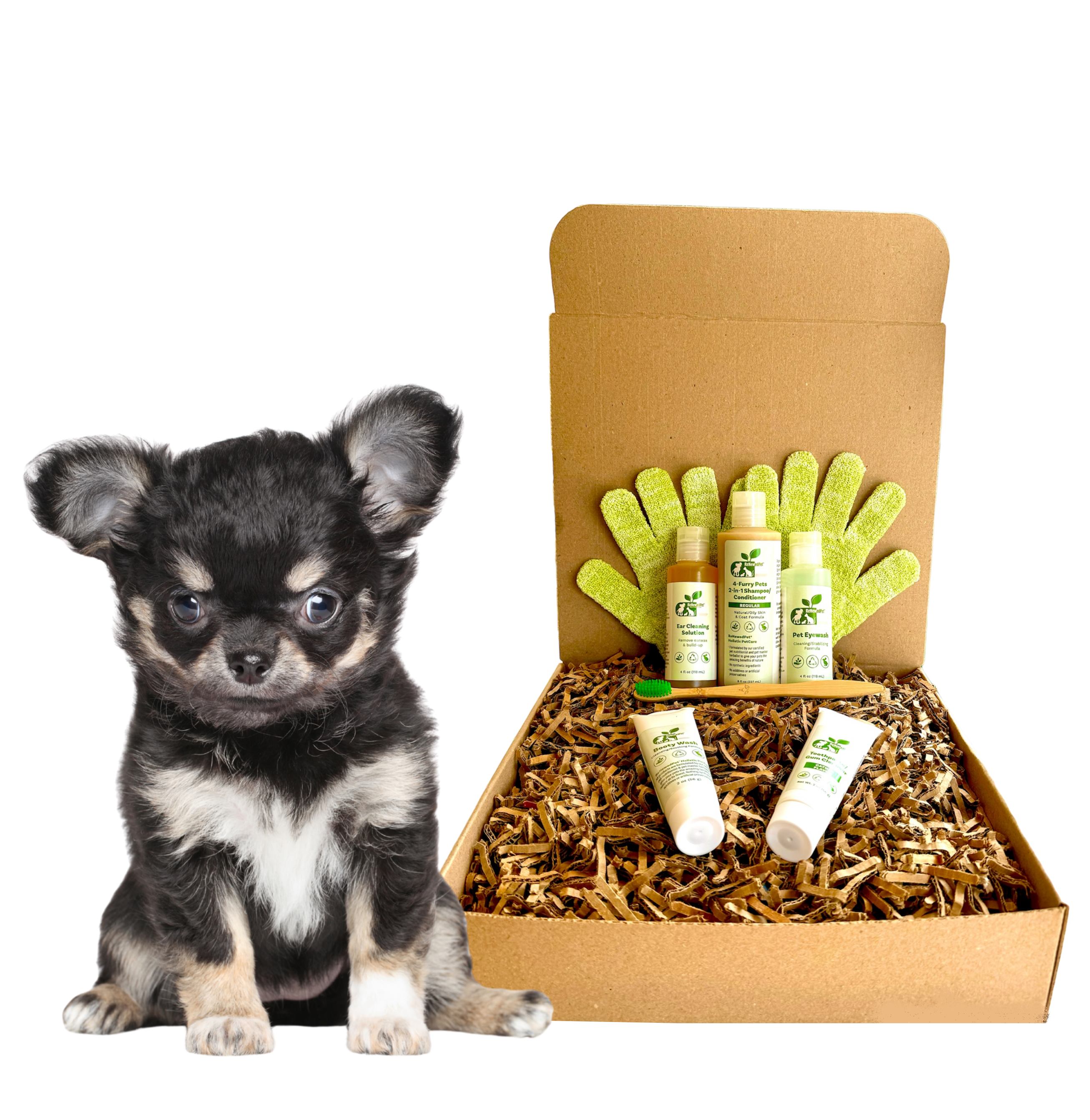 4-FURRY DOGS *SENSITIVE GROOMING KIT