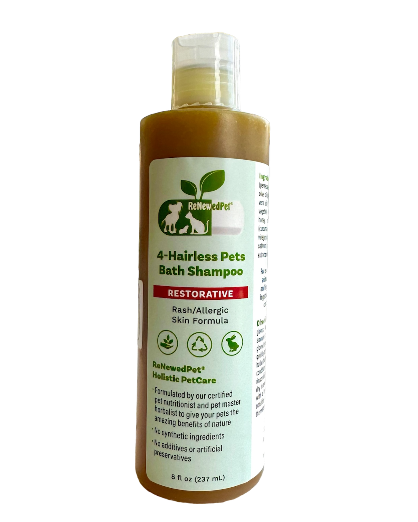 4-HAIRLESS PETS RESTORATIVE BATH SHAMPOO