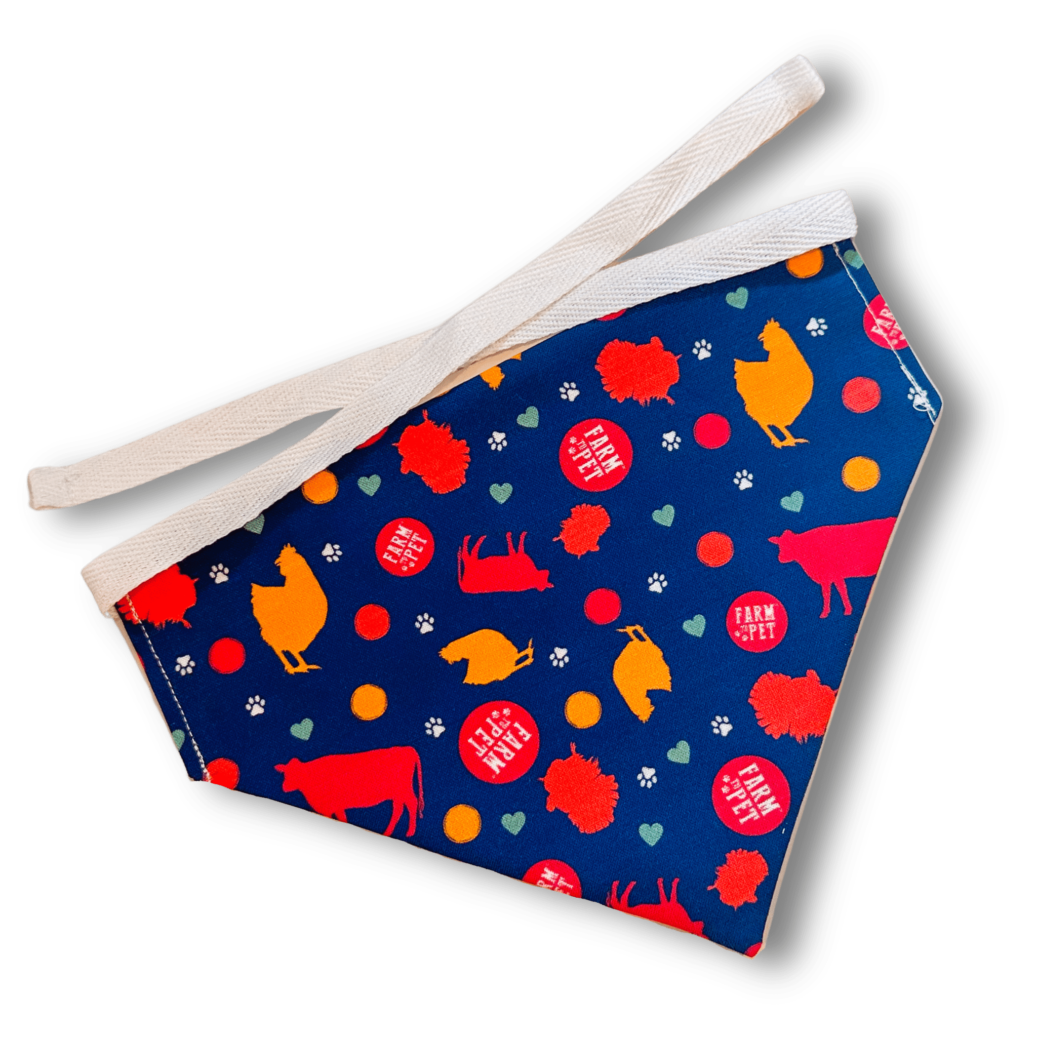 Tie-on Dog Bandana | Adjustable String-tie Bandana for Dogs and Cats