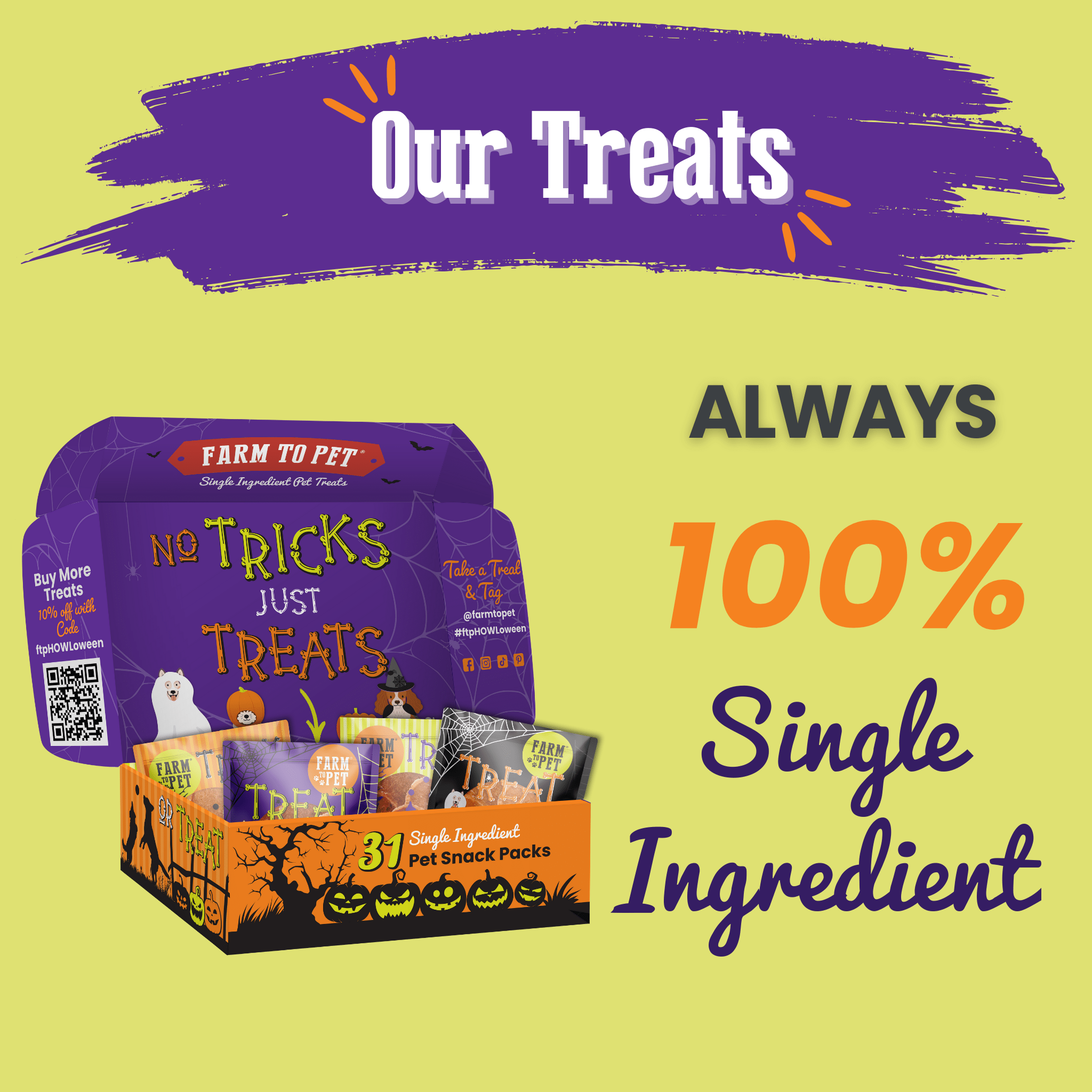 Halloween 31 Snack Pack Dog Treat Box