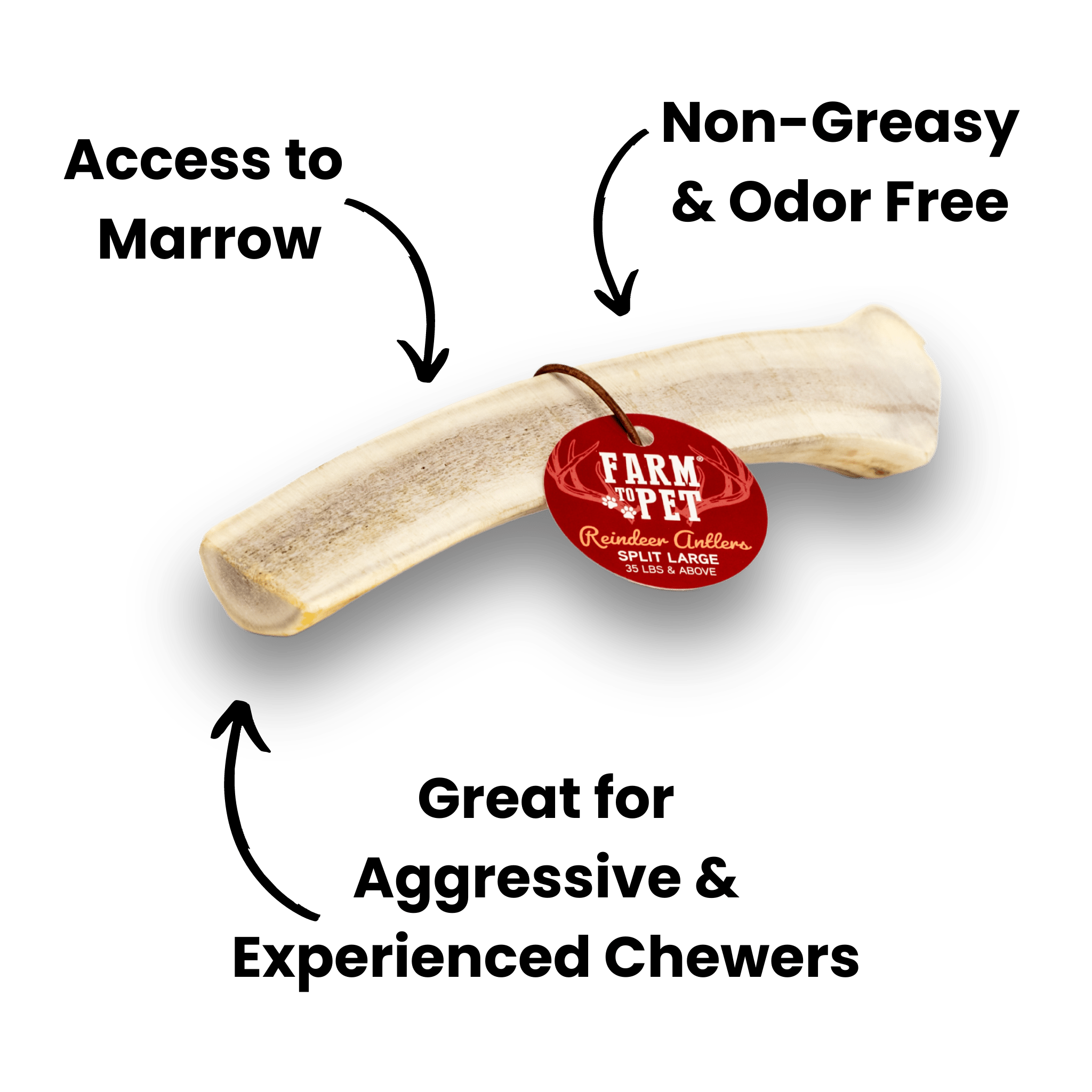 REINDEER ANTLERS FOR DOGS | ANTLER DOG CHEWS FOR AGGRESSIVE CHEWERS