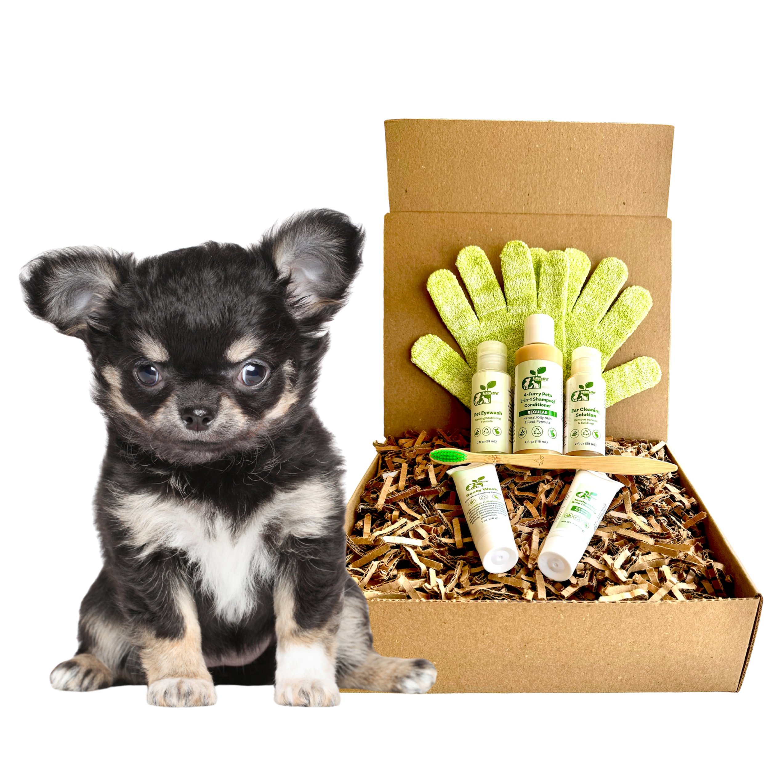 4-FURRY DOGS *SENSITIVE GROOMING KIT