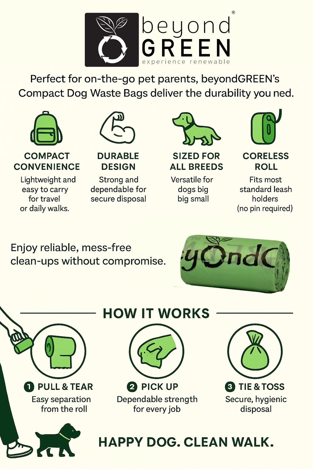 750 Count - Dog Waste Bags