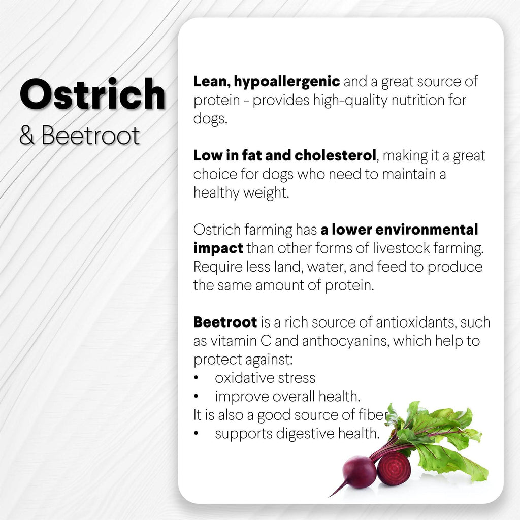 Ostrich Chips with Beetroot (2.5oz): The Flavorful, Immune System Supporting Treat for Dogs