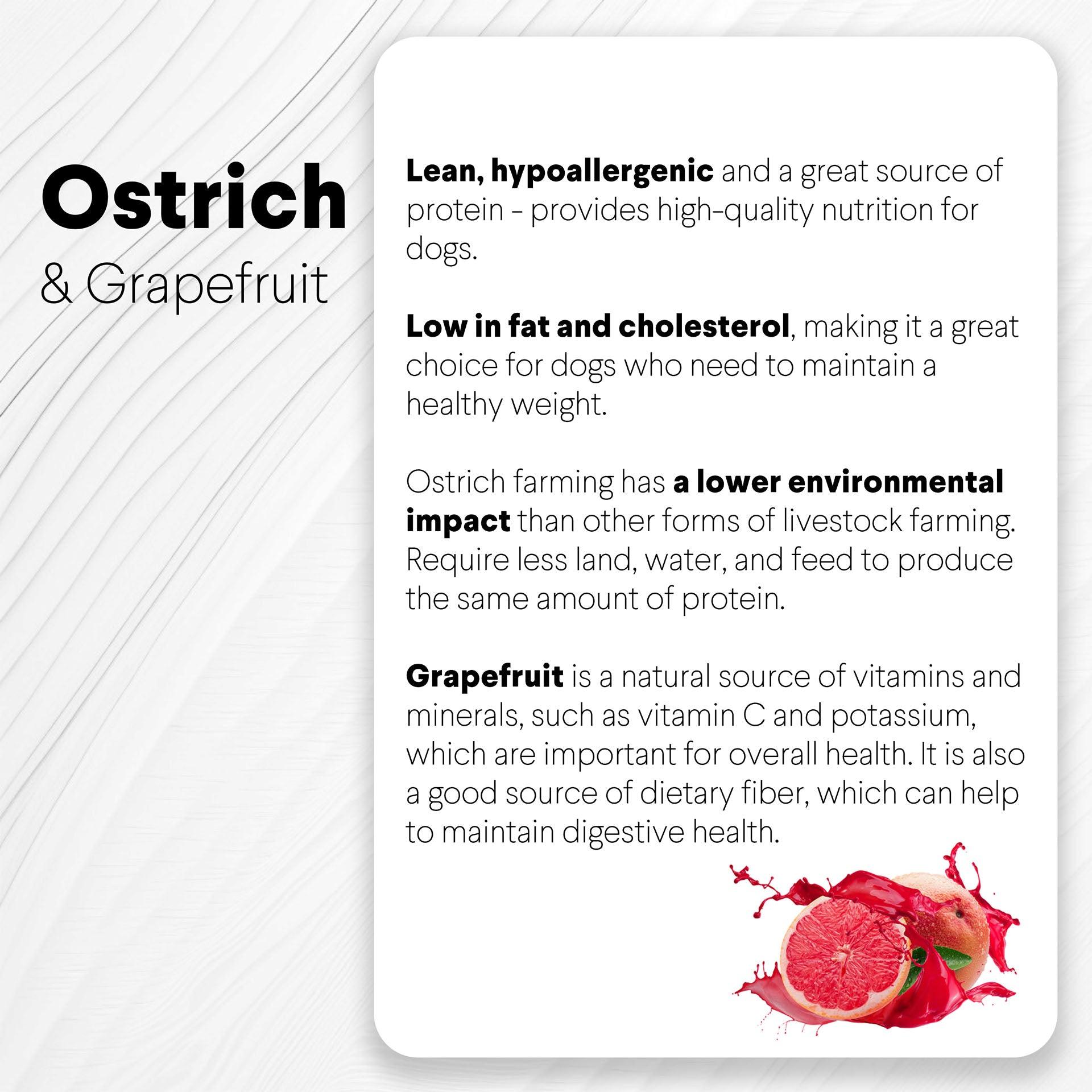 Ostrich Bites with Grapefruit (3oz): The Tasty, Immune-System Supporting Treat for Dogs